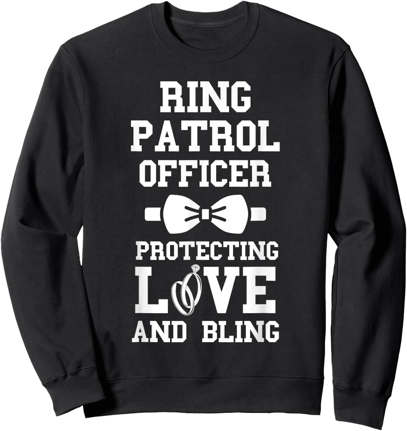 Ring Patrol Officer Wedding Party Ring Bearer Ring Sweatshirt - Sweatshirt | Black