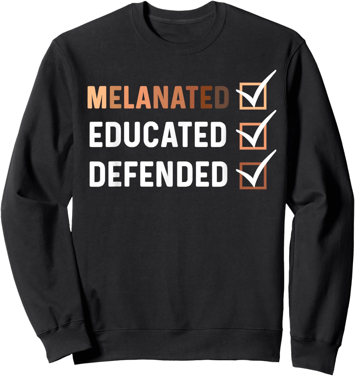 Black PhD Student Thesis Defense Dissertation Melanated PhD Sweatshirt - Sweatshirt | Black