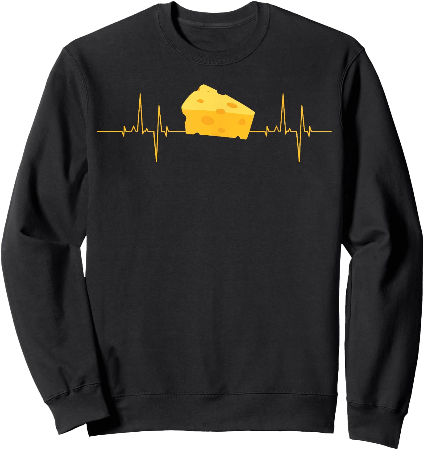 Funny Cheese Art Women Kids Cheese Dairy Lovers Sweatshirt - Sweatshirt | Black