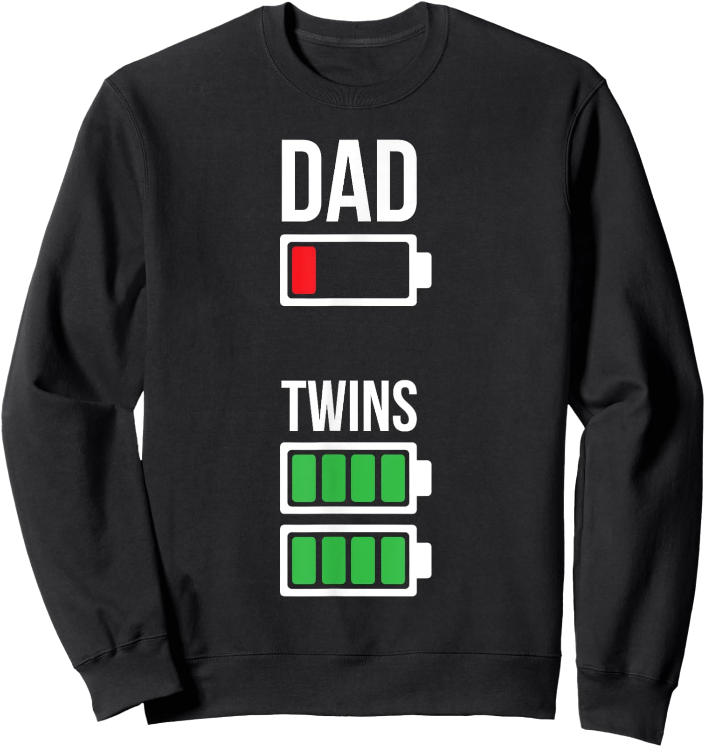 Dad of twins funny parenting sarcastic jokes Sweatshirt - Sweatshirt | Black