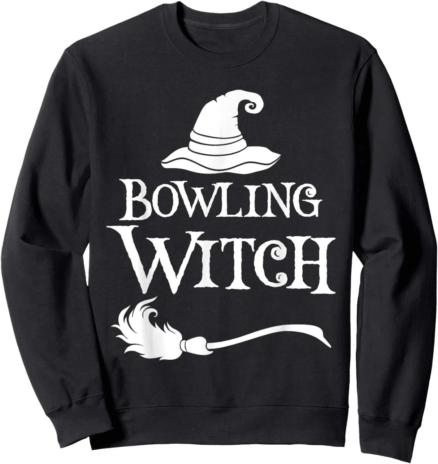 Bowling Witch Halloween Costume Shirt Sweatshirt - Sweatshirt | Black