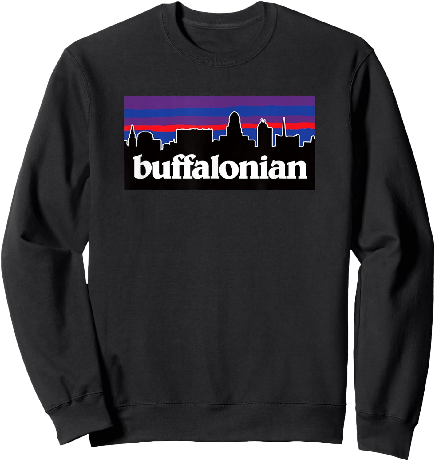 BUFFALONIAN - Buffalo NY skyline new york 716 bflo born home Sweatshirt - Sweatshirt | Black