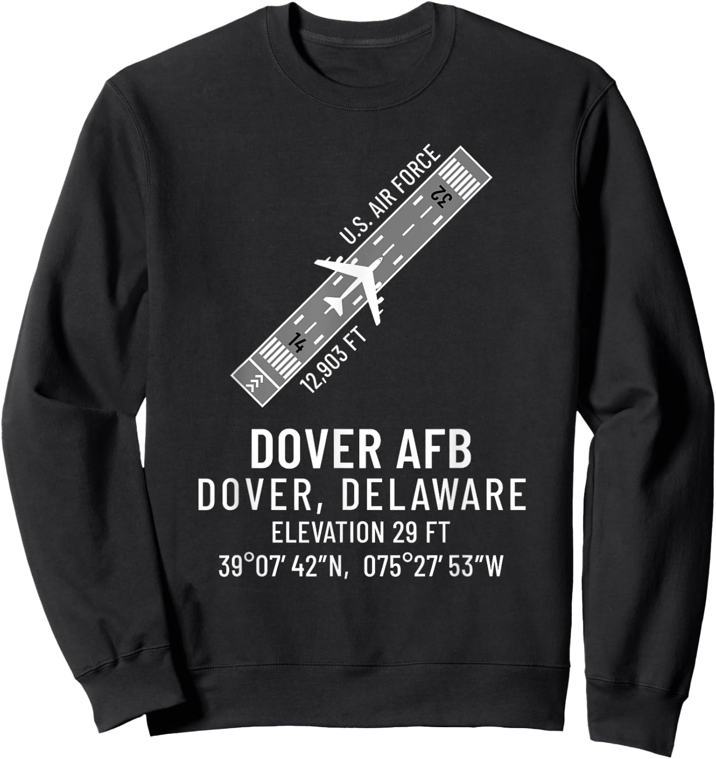 Dover AFB - Air Force Base Sweatshirt - Sweatshirt | Black