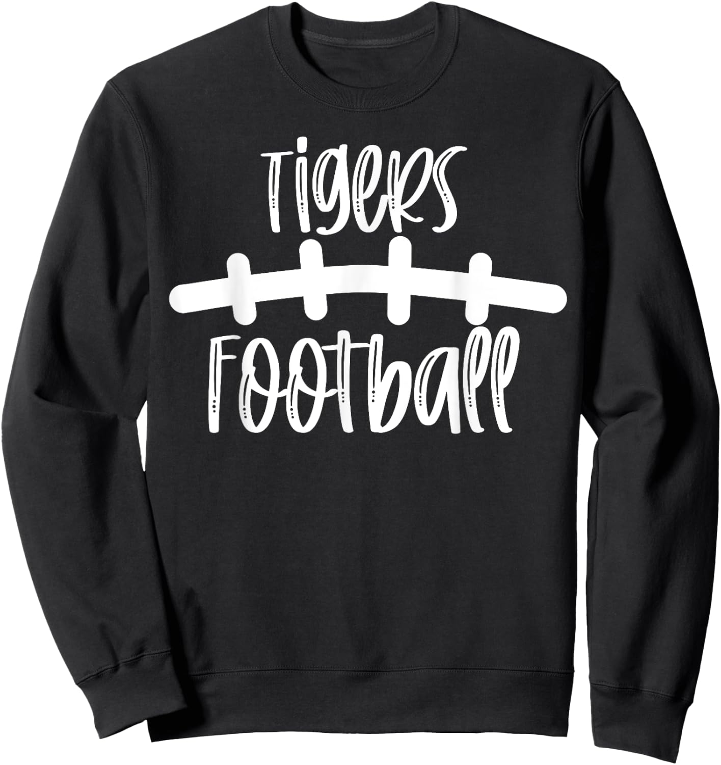 Tigers Football School Spirit Team Mascot Game Night Sweatshirt - Sweatshirt | Black