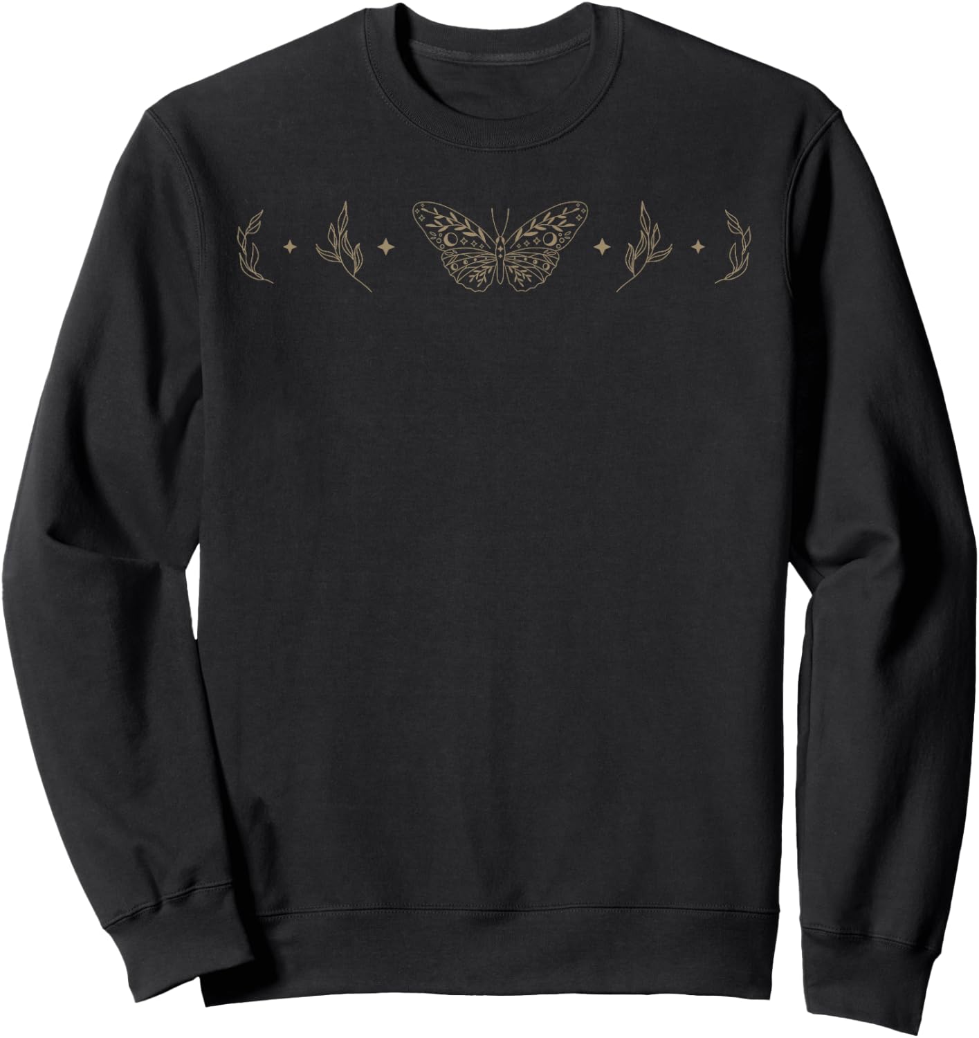 Aesthetic Y2k Fairy Alternative Clothing Goth Butterfly Sweatshirt - Sweatshirt | Black