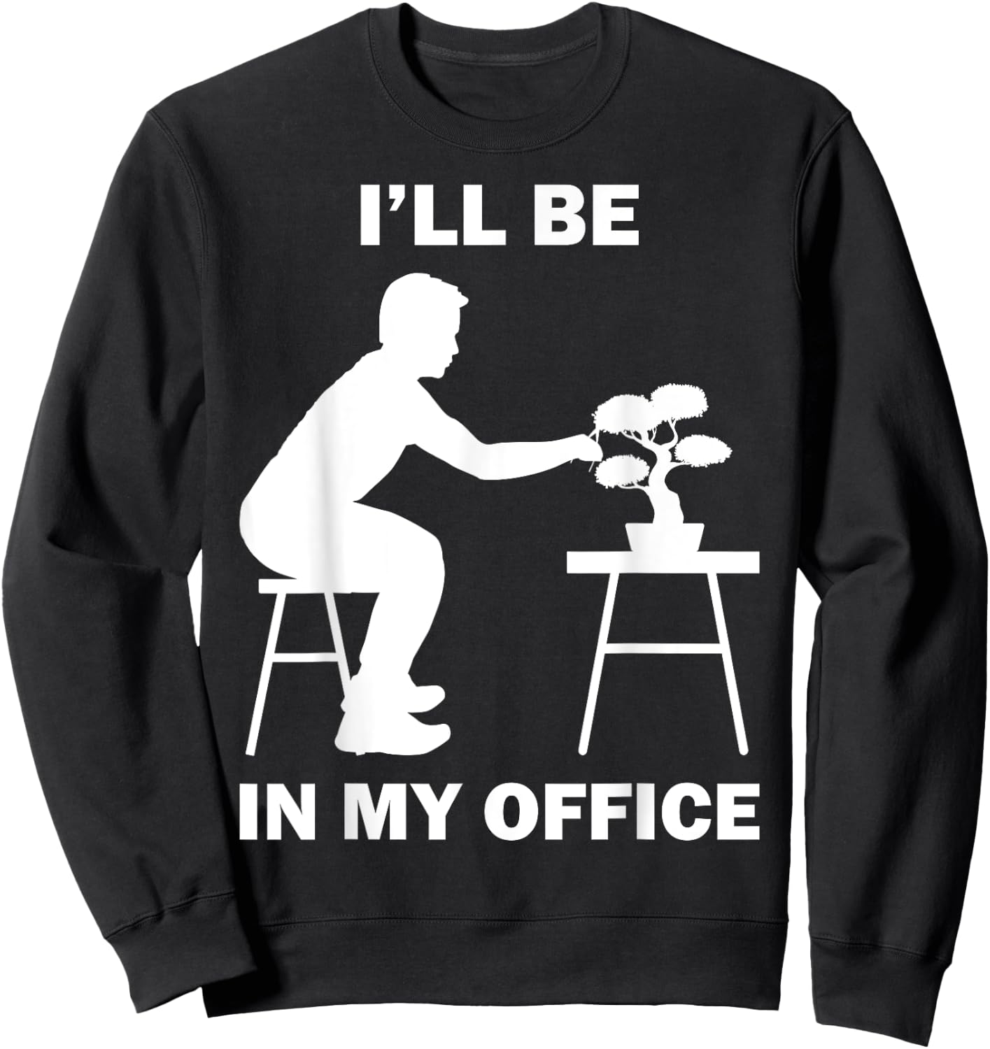 Funny Bonsai Tree Design Women Japanese Gardening Sweatshirt - Sweatshirt | Black