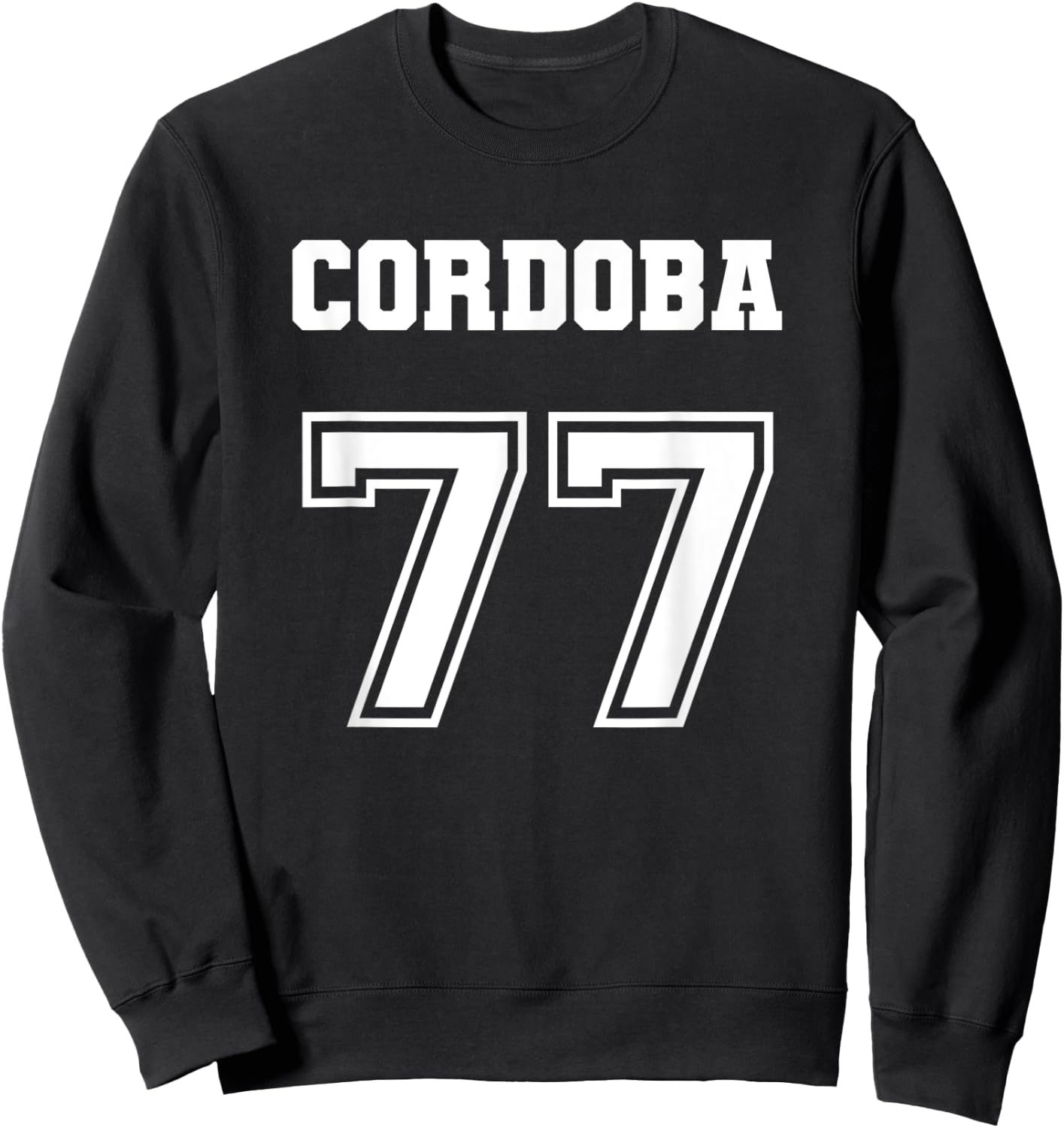 Jersey Style 1977 77 Cordoba Classic Muscle Car Lowrider Sweatshirt - Sweatshirt | Black