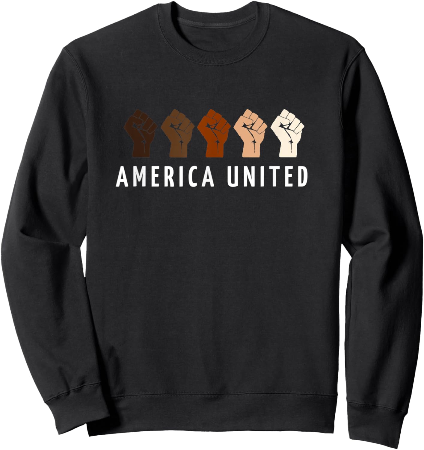 Multi Color Fist America United Sweatshirt - Sweatshirt | Black