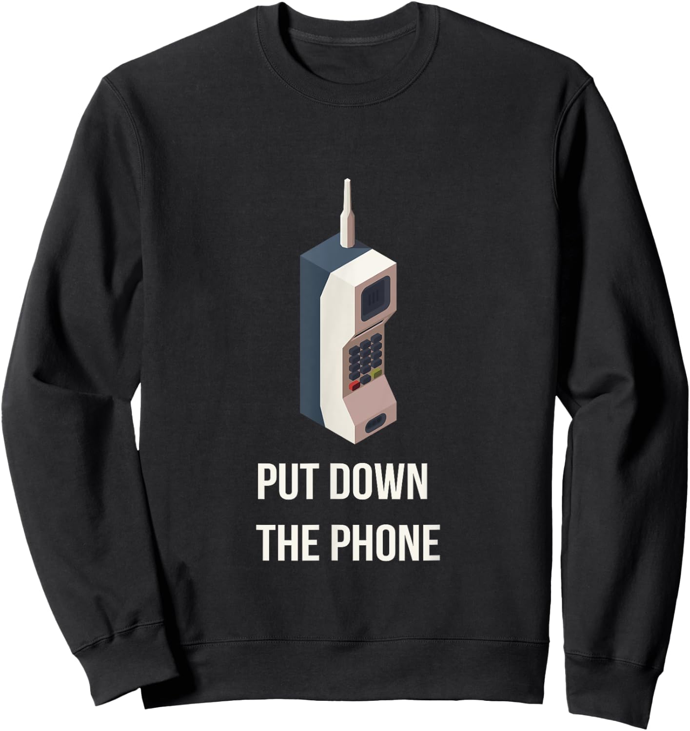 Enjoy Cool Retro Old School Phone Graphic Cool Designs Sweatshirt - Sweatshirt | Black