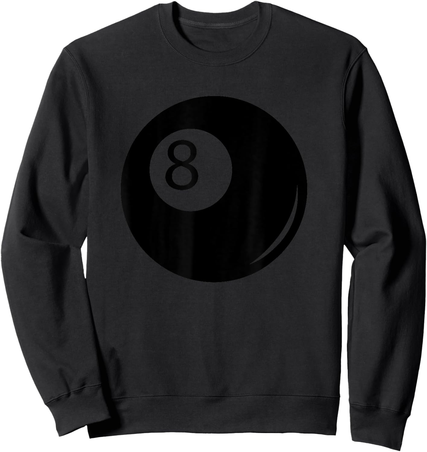 Silhouette Pocket Billiards Pool 8 Ball Cue Stick Player Fan Sweatshirt - Sweatshirt | Black