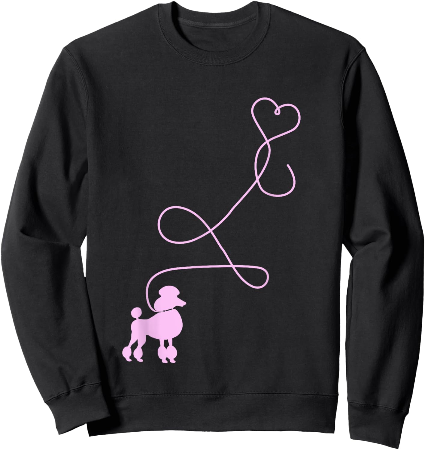 50s Sock Hop Costume Dog Pink Poodle Heart 1950s Top Women Kids Sweatshirt - Sweatshirt | Black