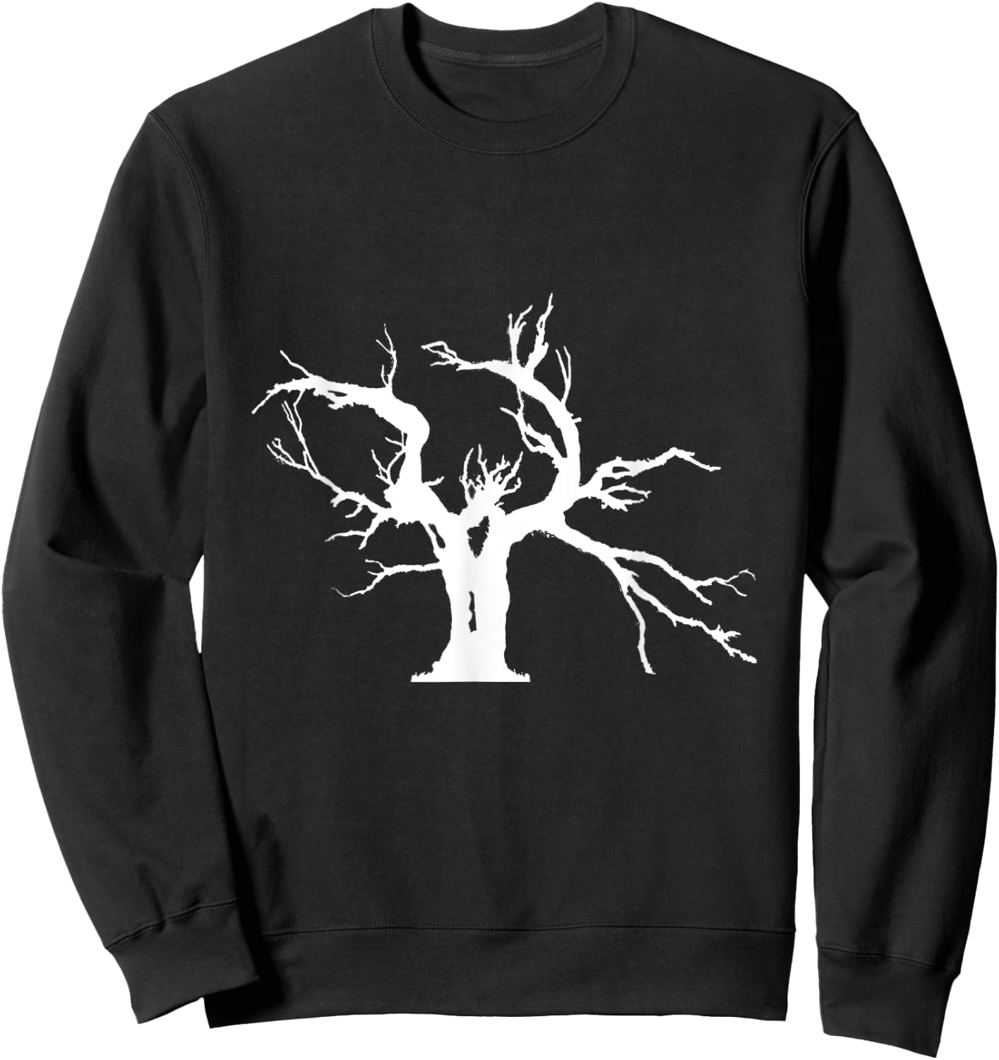 Scary Evil Eden Tree of Life Natural Silhouette Dark Forest Sweatshirt - Sweatshirt | Black
