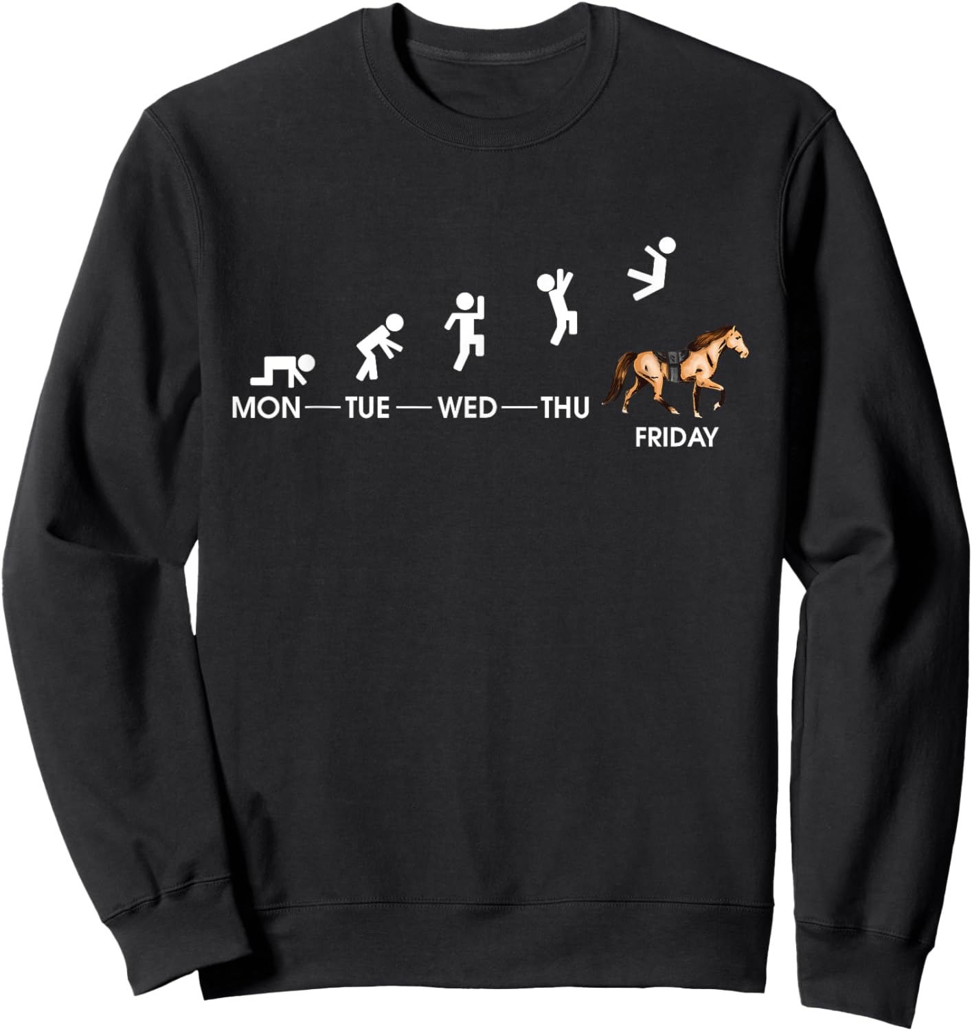 Horses Rider Gifts Equestrian Sweatshirt - Sweatshirt | Black