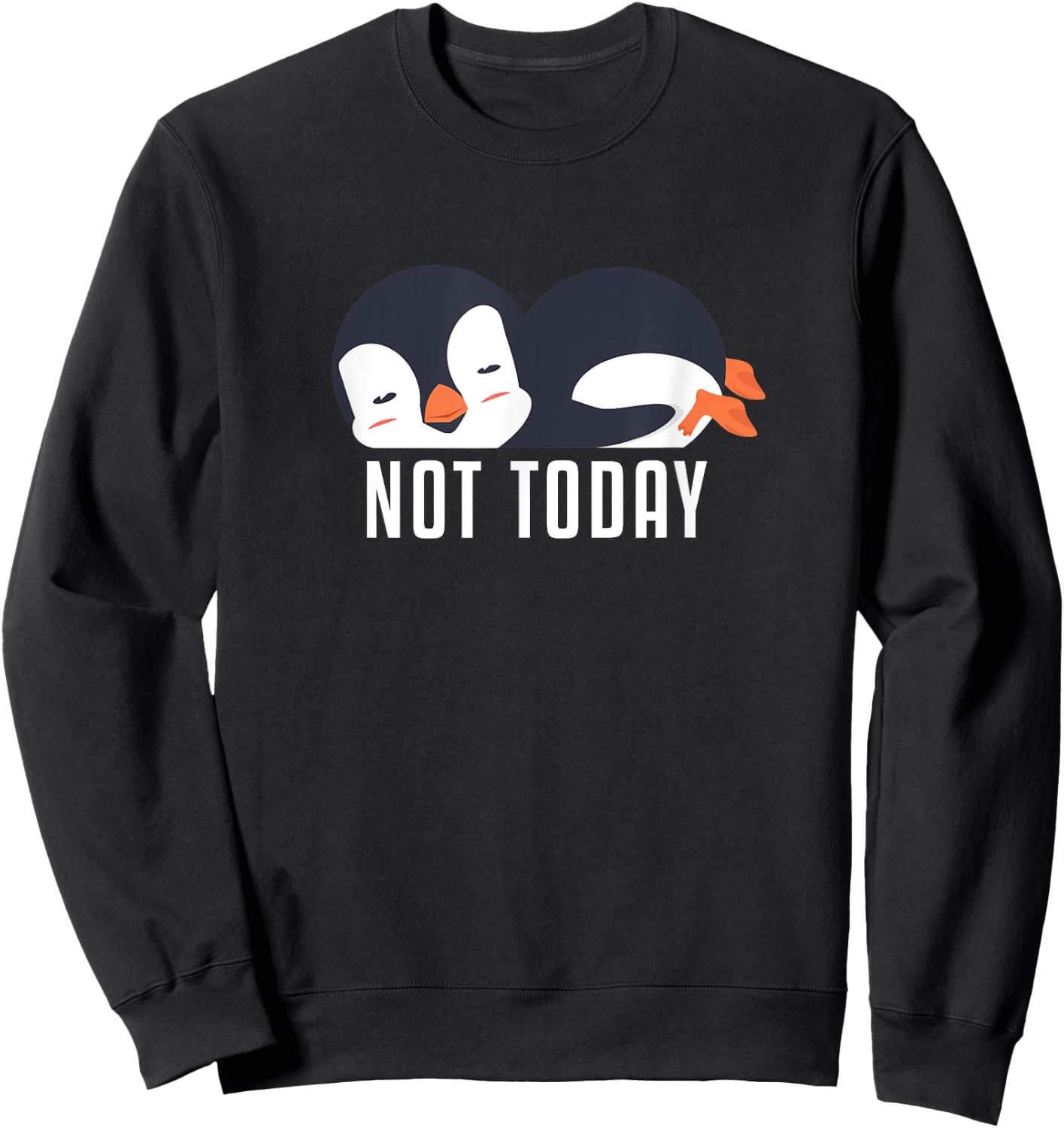 Not Today Sea Bird King Emperor Penguin Lover Penguin Sweatshirt - Sweatshirt | Black