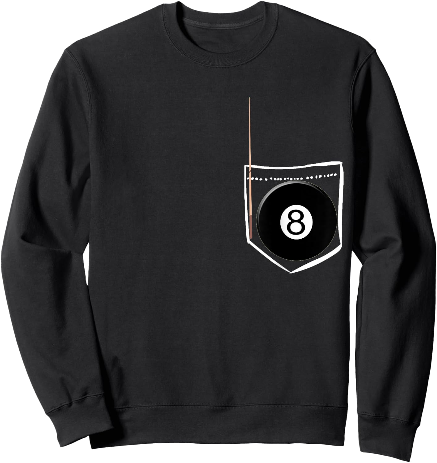 Billiard Pocket 8 Balls Cues Pool Snooker Sweatshirt - Sweatshirt | Black