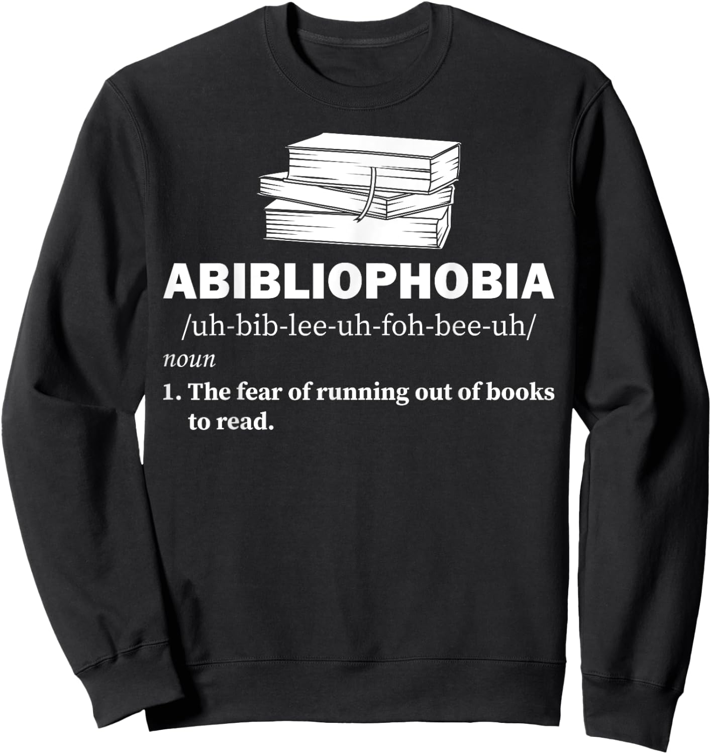 Funny Reading Novelty Designs Women Bookworm Humor Sweatshirt - Sweatshirt | Black