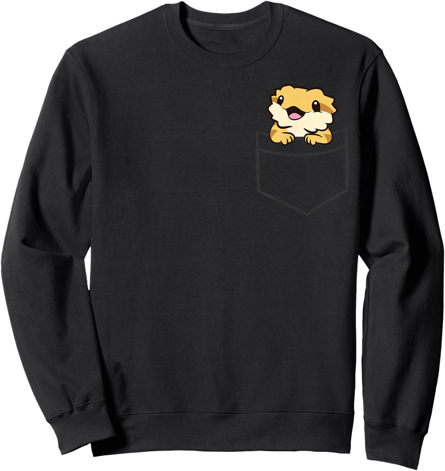 Funny Lizard and Gecko Gifts Bearded Dragon In The Pocket Cute Pet Bearded Dragon -Kids Black Sweatshirt - Sweatshirt | Black