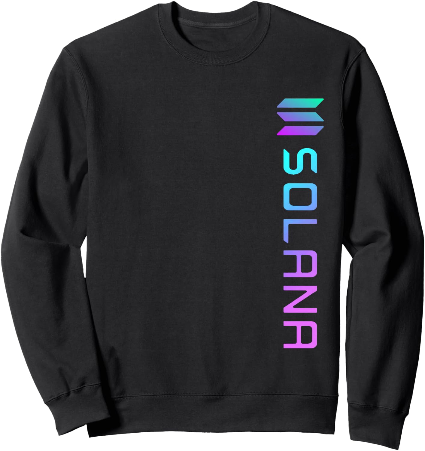 Colorful Solana SOL Logo Crypto Blockchain | Solana SOL Sweatshirt - Sweatshirt | Black