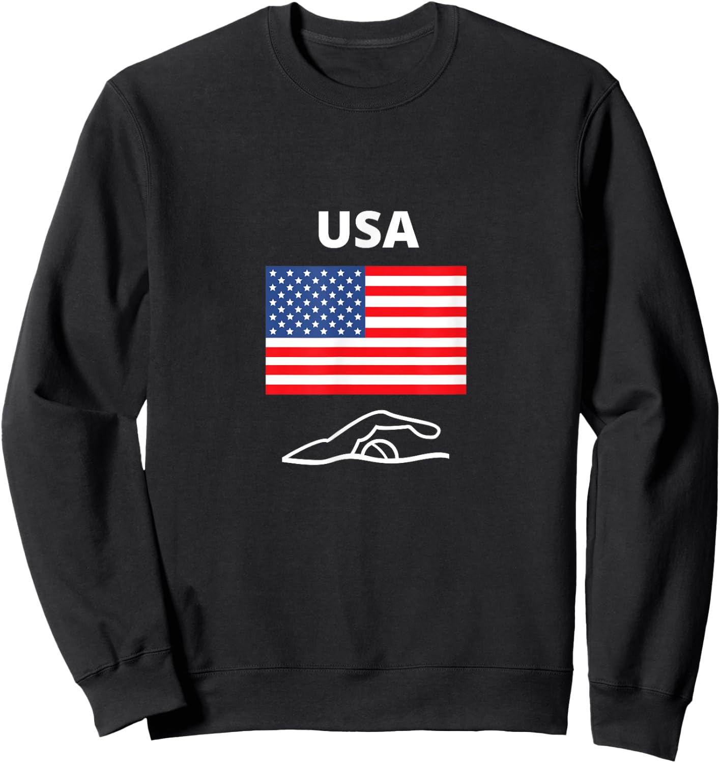 Swim Team USA 2021 Sweatshirt - Sweatshirt | Black