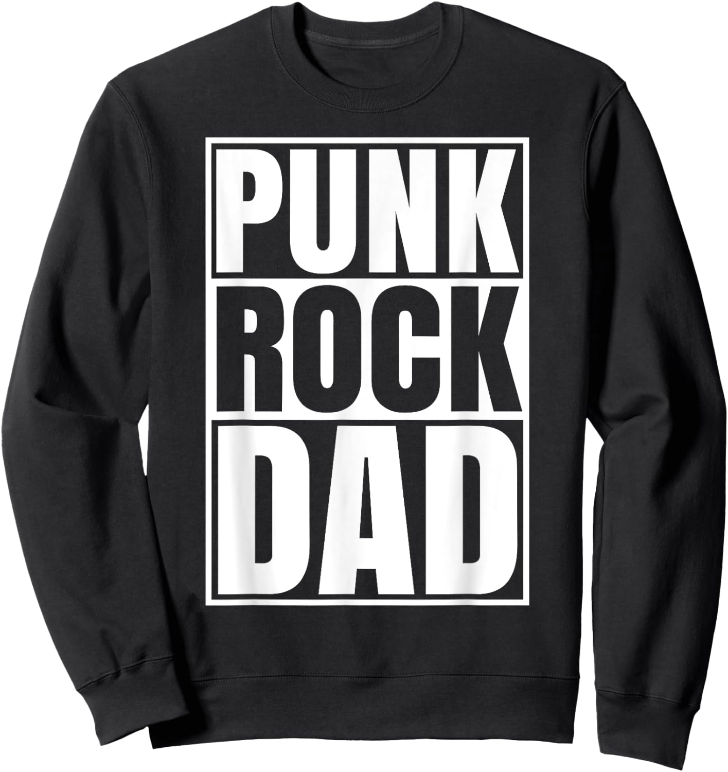 Punk Rock Dad Tattoos Punker Rocker Ska Band Father Guitar Sweatshirt - Sweatshirt | Black