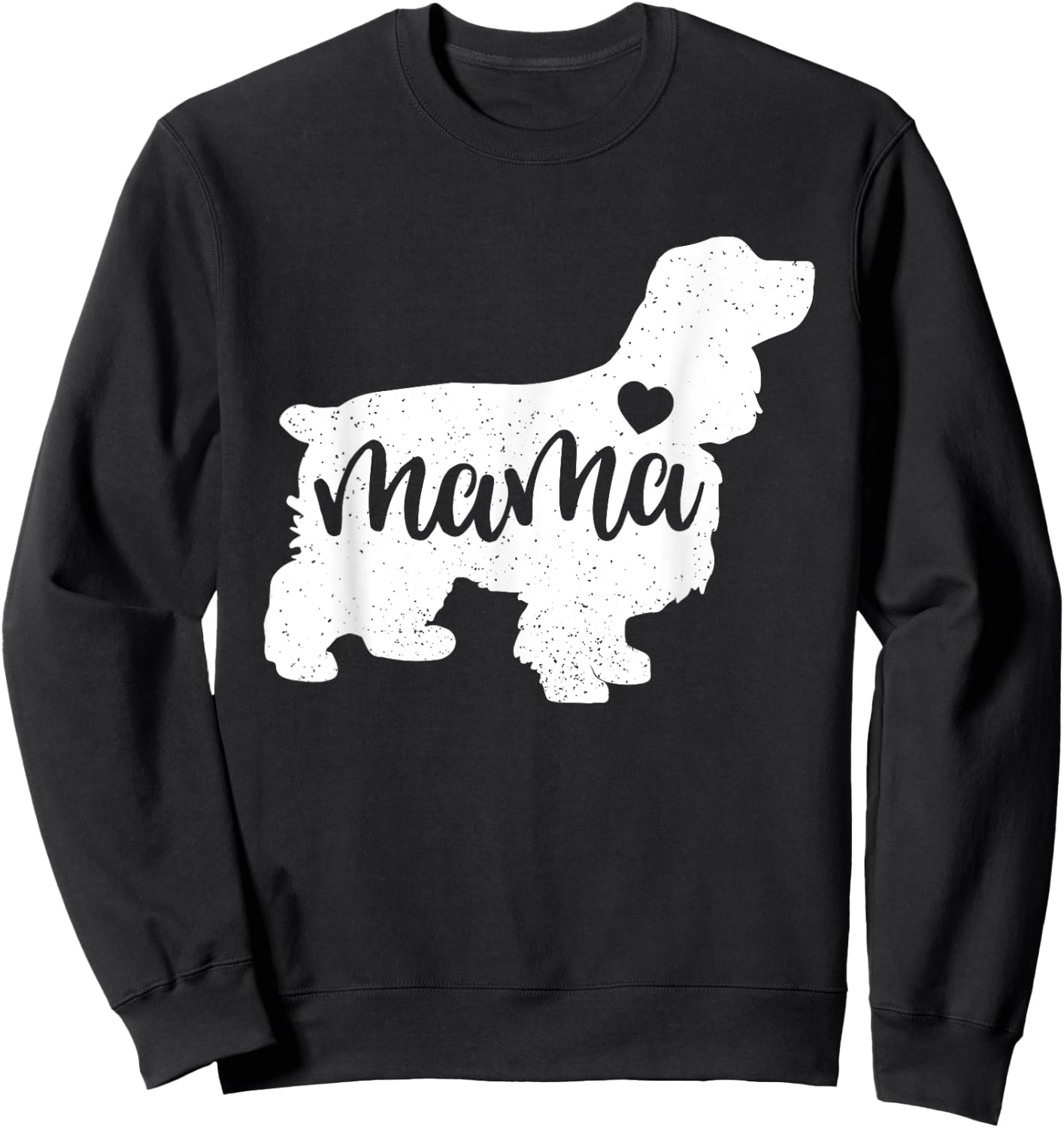 Cocker Spaniel Mother's Day Mum Dog Mum Paw Lover Sweatshirt - Sweatshirt | Black