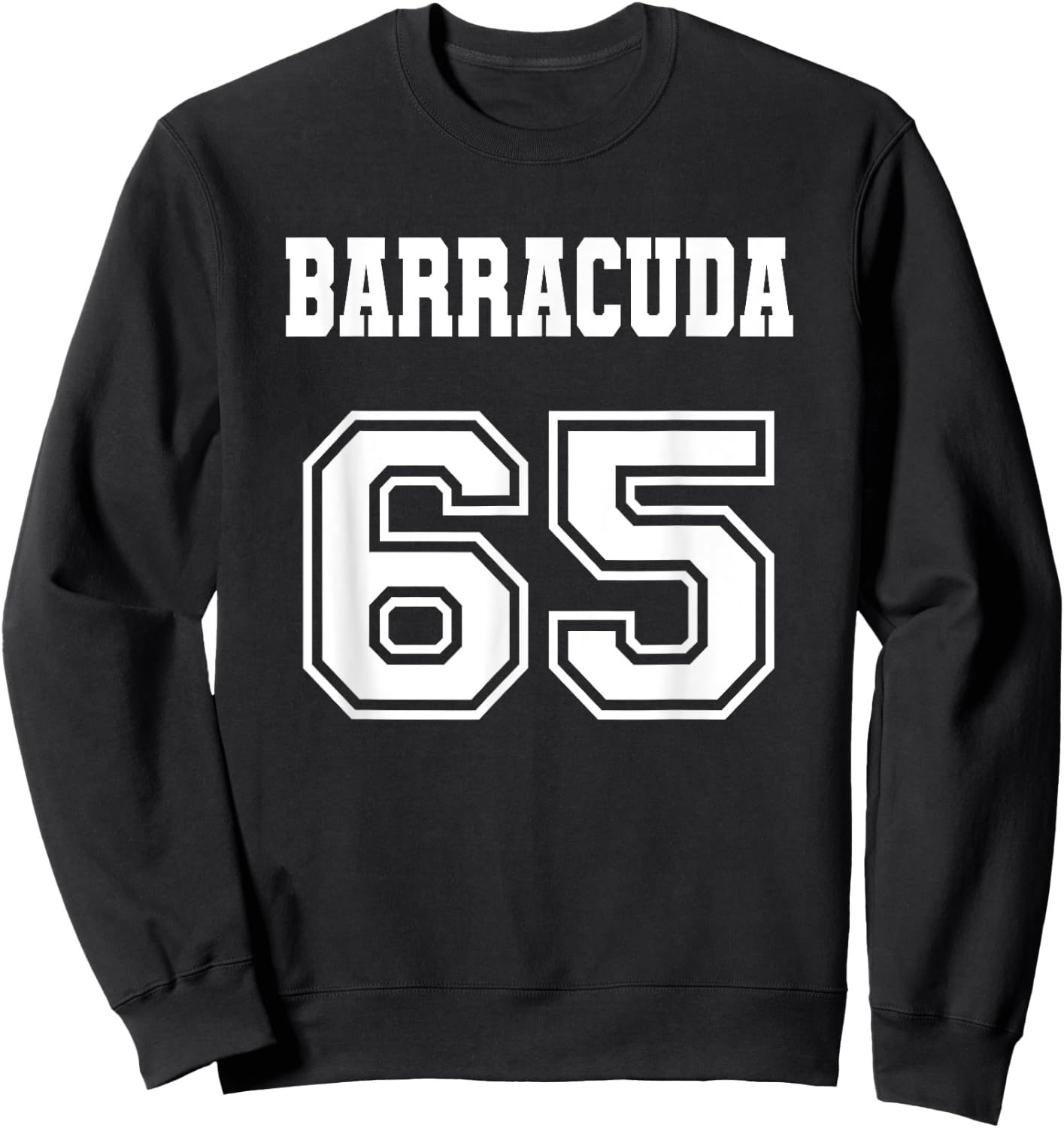 Jersey Style Barracuda 65 1965 Old School Muscle Car Fishing Sweatshirt - Sweatshirt | Black