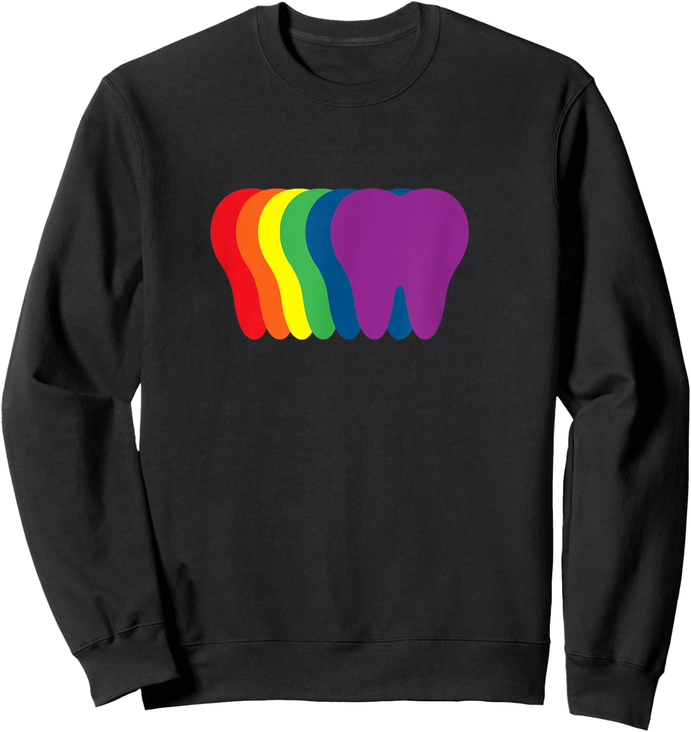 Rainbow Teeth LGBT Dentistry Dentist Sweatshirt - Sweatshirt | Black