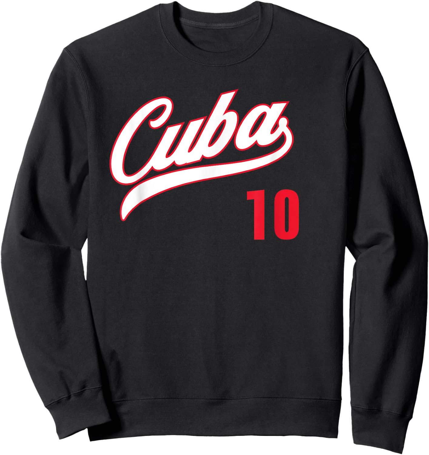 Cuba Baseball Remera Beisbol Cuban Jersey 10 Sweatshirt - Sweatshirt | Black