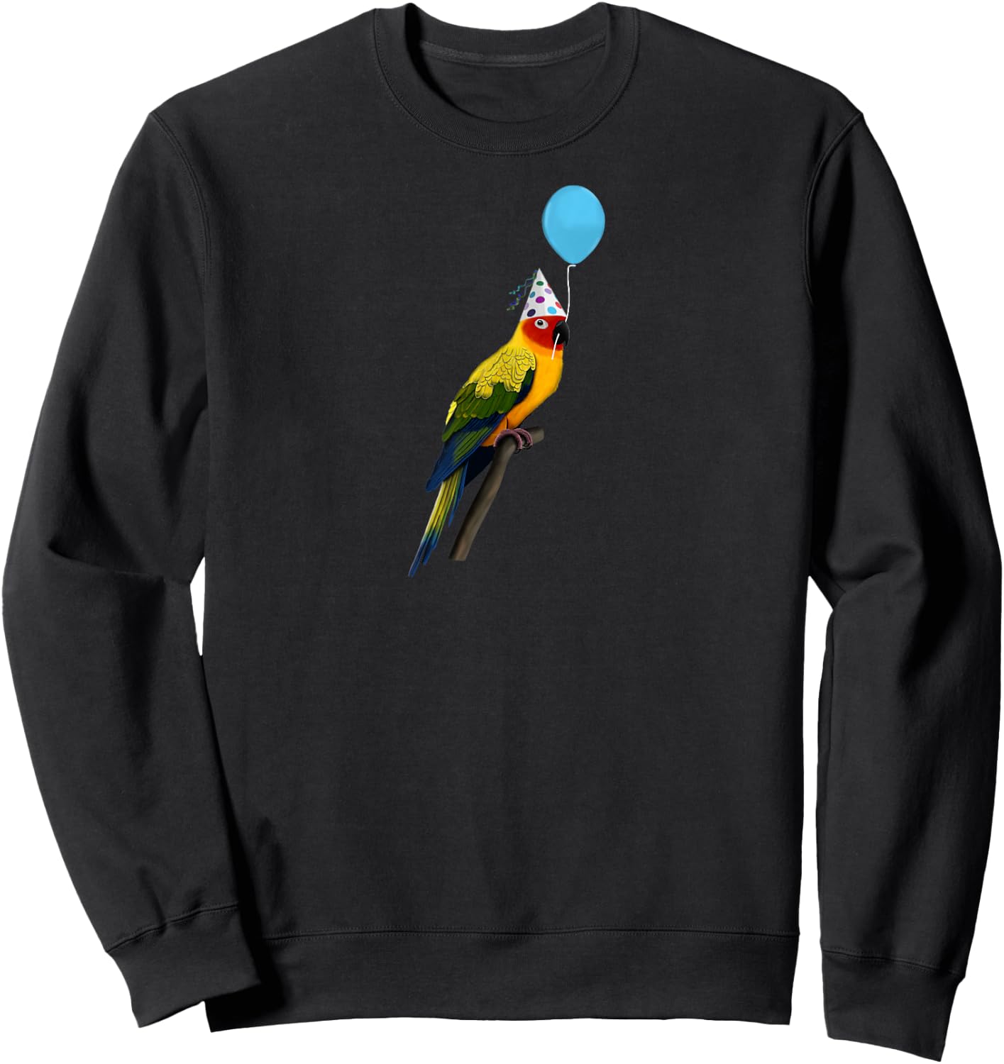 Sun Conure Bird Party Birdwatcher Animal Biologist Sweatshirt - Sweatshirt | Black