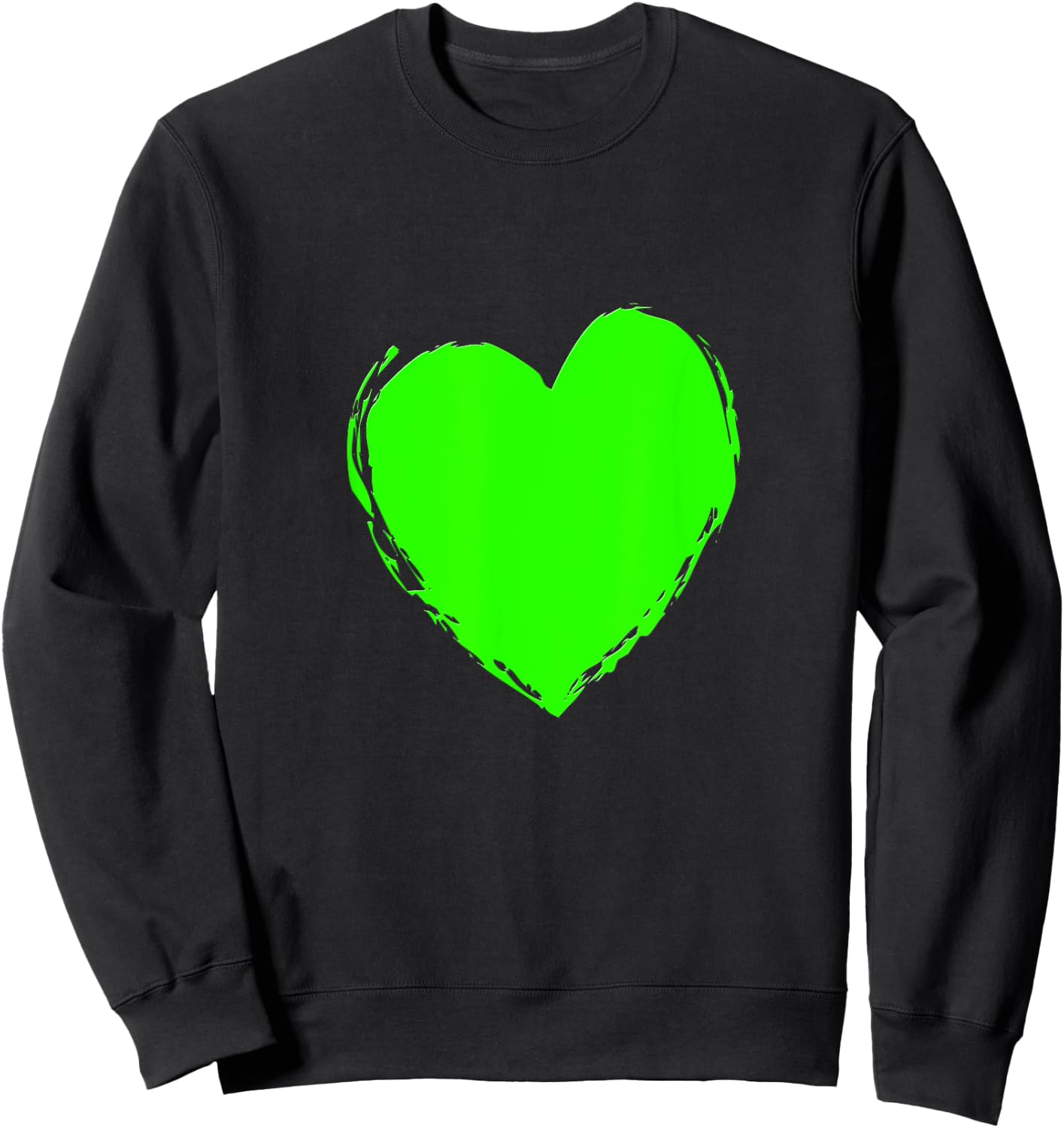 Big Green Heart Celebration Design for St Patricks Day Sweatshirt - Sweatshirt | Black