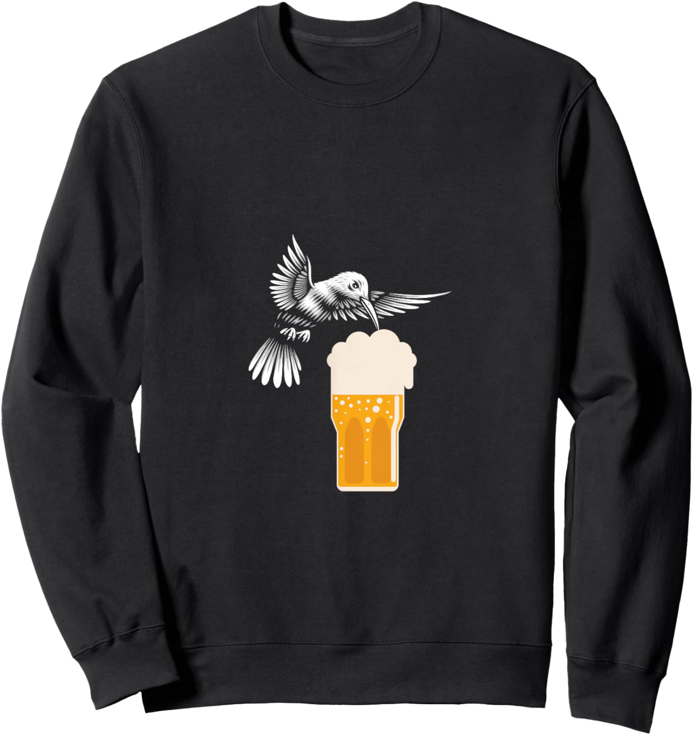 Hummingbird Beer Hummingbird Gift Bird Lover Sweatshirt - Sweatshirt | Black