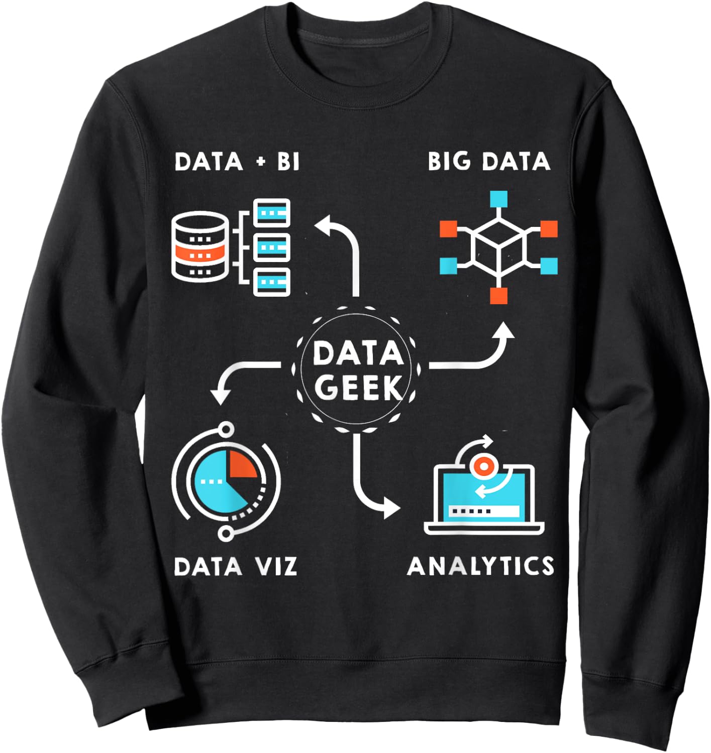 Data for Data Scientists, Analysts and Engineers Sweatshirt - Sweatshirt | Black