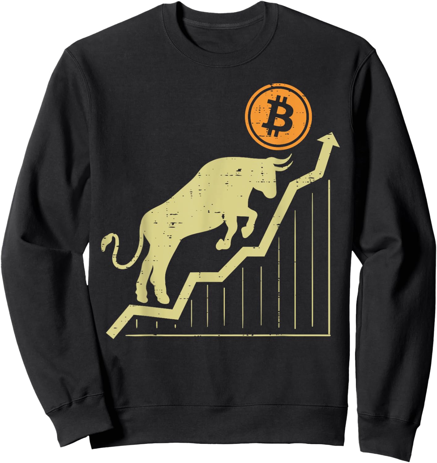 Bitcoin Bull Graph Bullish BTC Crypto Cryptocurrency Trader Sweatshirt - Sweatshirt | Black