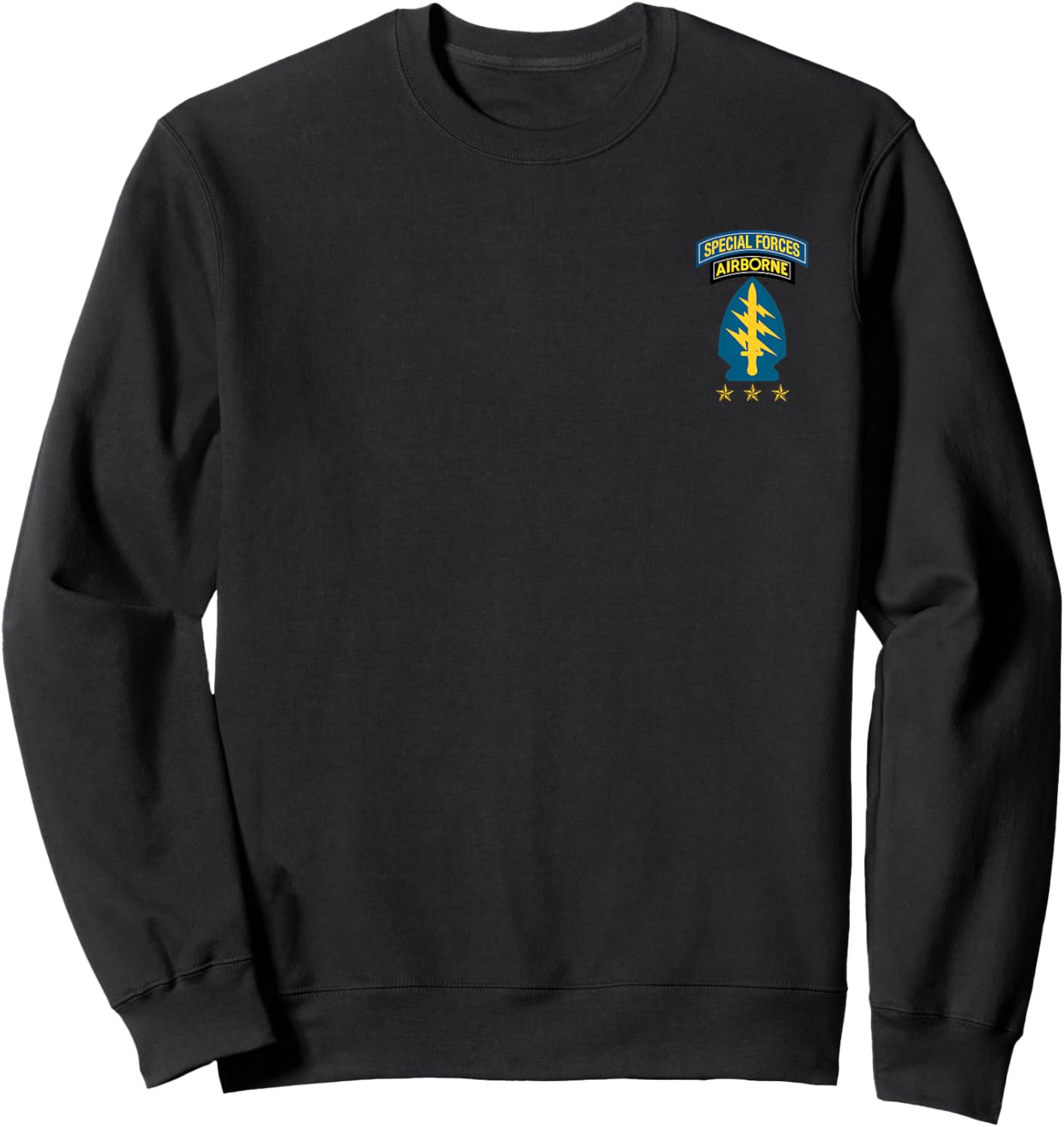 Special Forces Airborne Group Veteran Flag 4th of July Gift Sweatshirt - Sweatshirt | Black