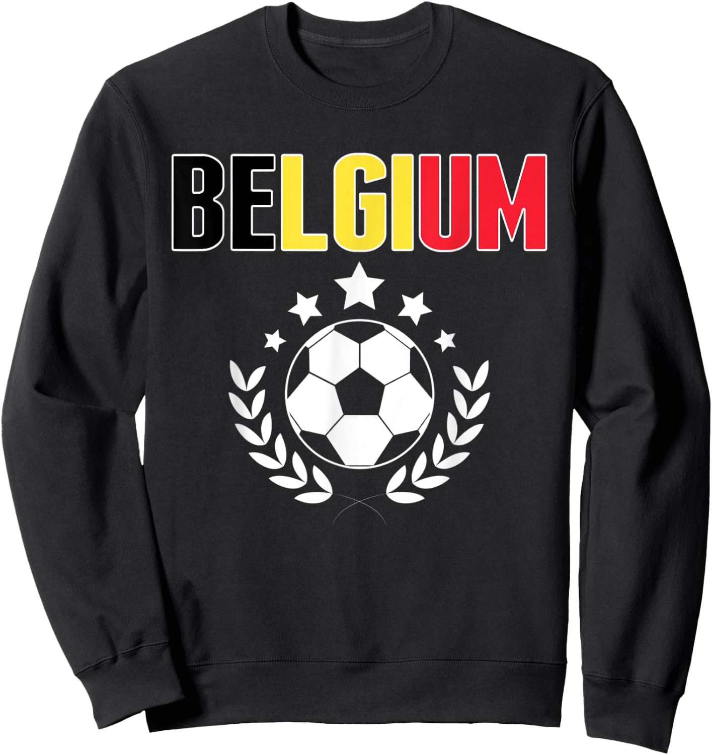 Belgium Soccer Fans Jersey - Belgian Flag Football Lovers Sweatshirt - Sweatshirt | Black