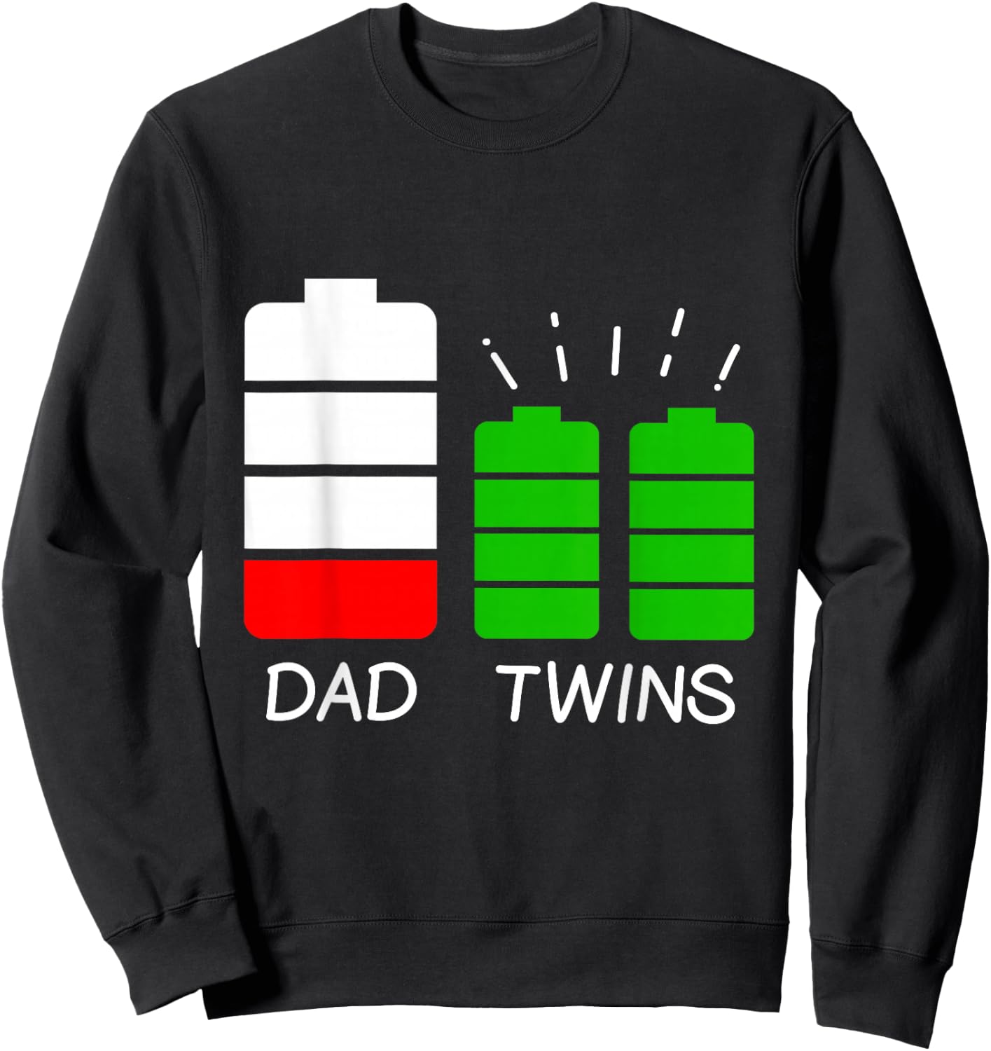 Funny Dad From Twins Father Sweatshirt - Sweatshirt | Black