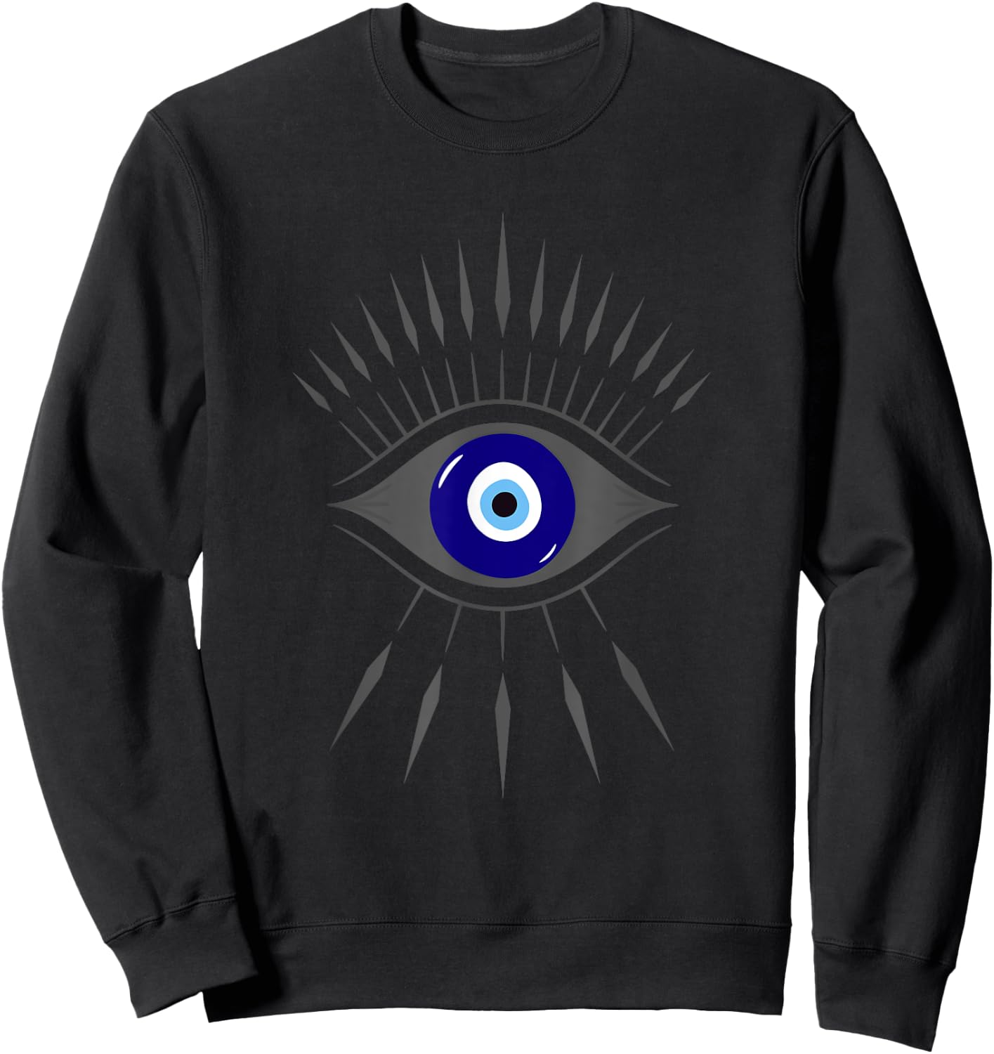 The Evil Eye and Curse Protection Third Eye Graphic Sweatshirt - Sweatshirt | Black