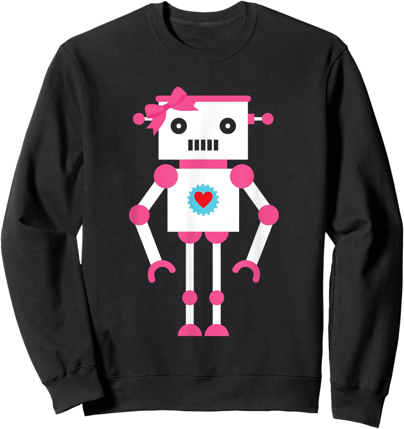 Cute Robot Girl | Robotics | Robot Sweatshirt - Sweatshirt | Black