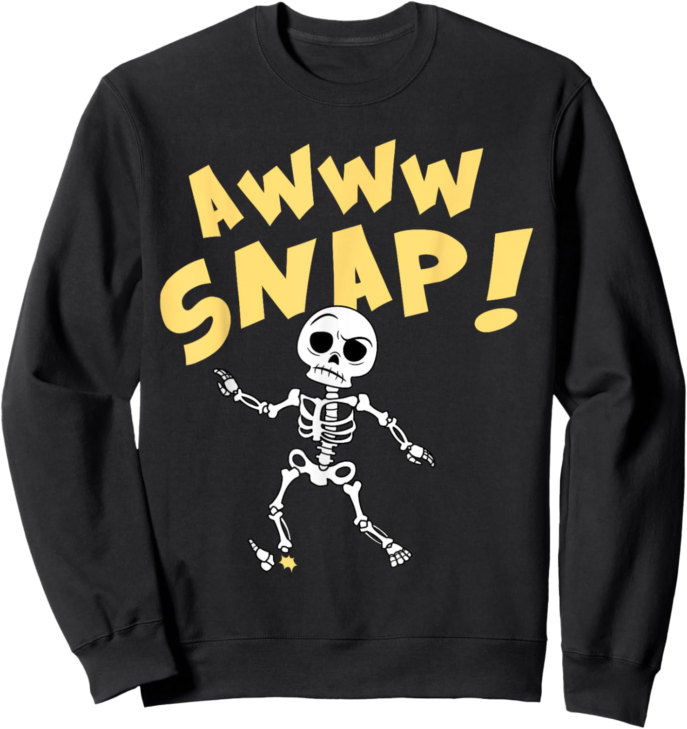 Funny Broken Bone Foot Skeleton Surgery Gift Men Women Kids Sweatshirt - Sweatshirt | Black