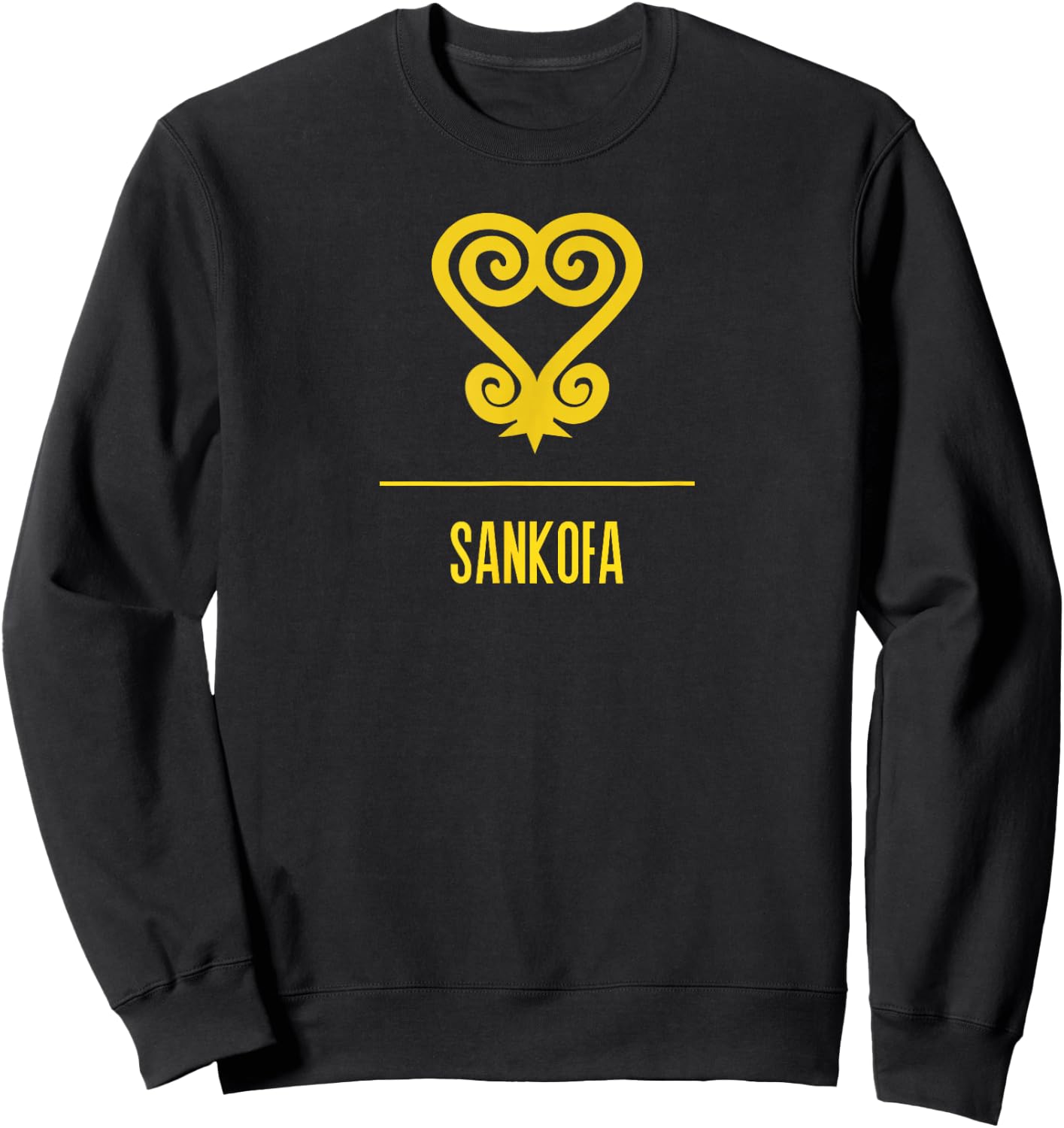 Adinkra Symbol | SANKOFA Black Pride Graphic Sweatshirt - Sweatshirt | Black