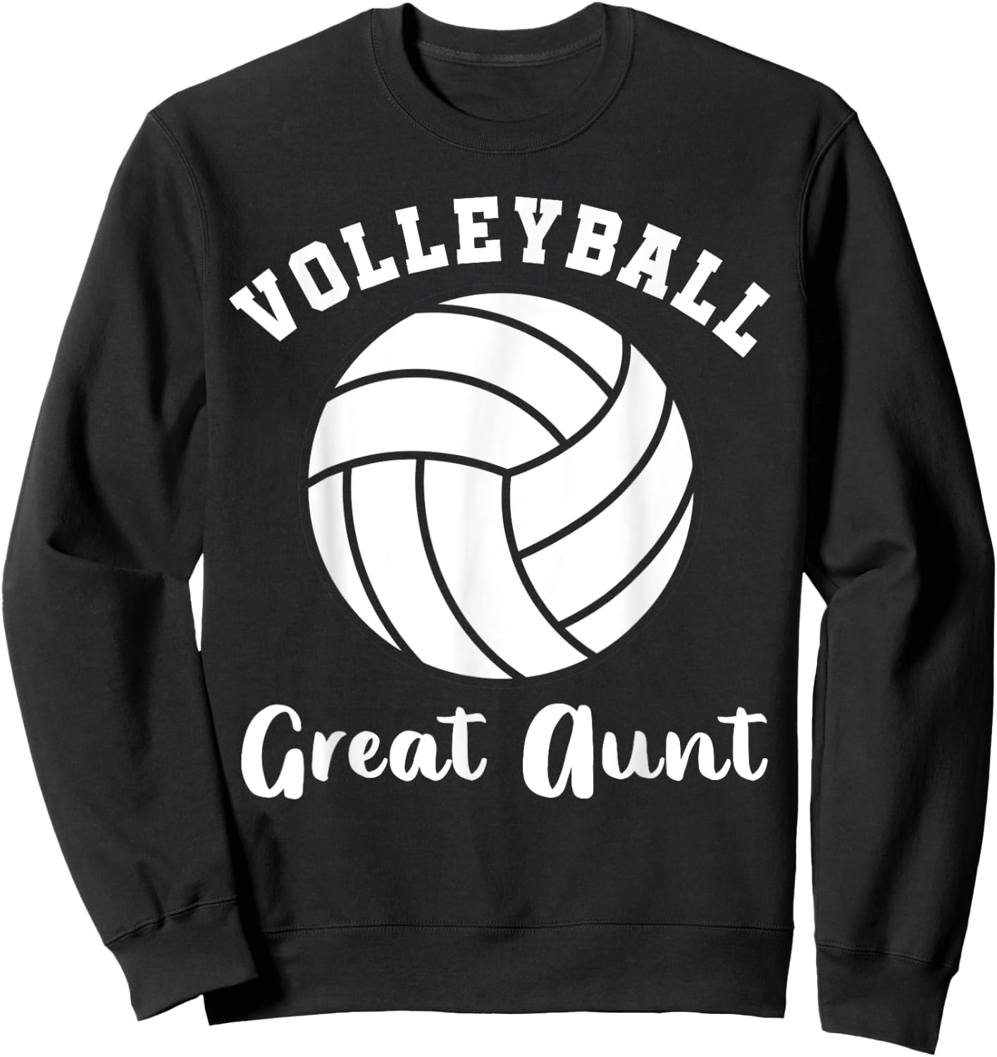 Volleyball Great Aunt Matching Family Volleyball Team Sweatshirt - Sweatshirt | Black