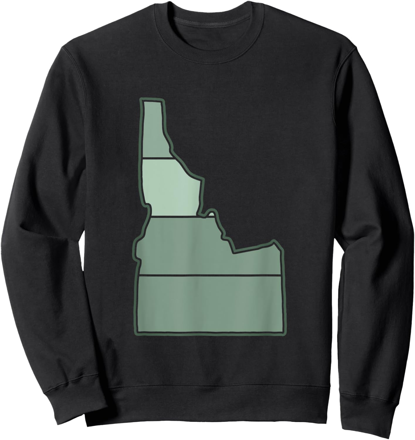 Idaho State Outline Boise Potato Home Love Idaho Sweatshirt - Sweatshirt | Black