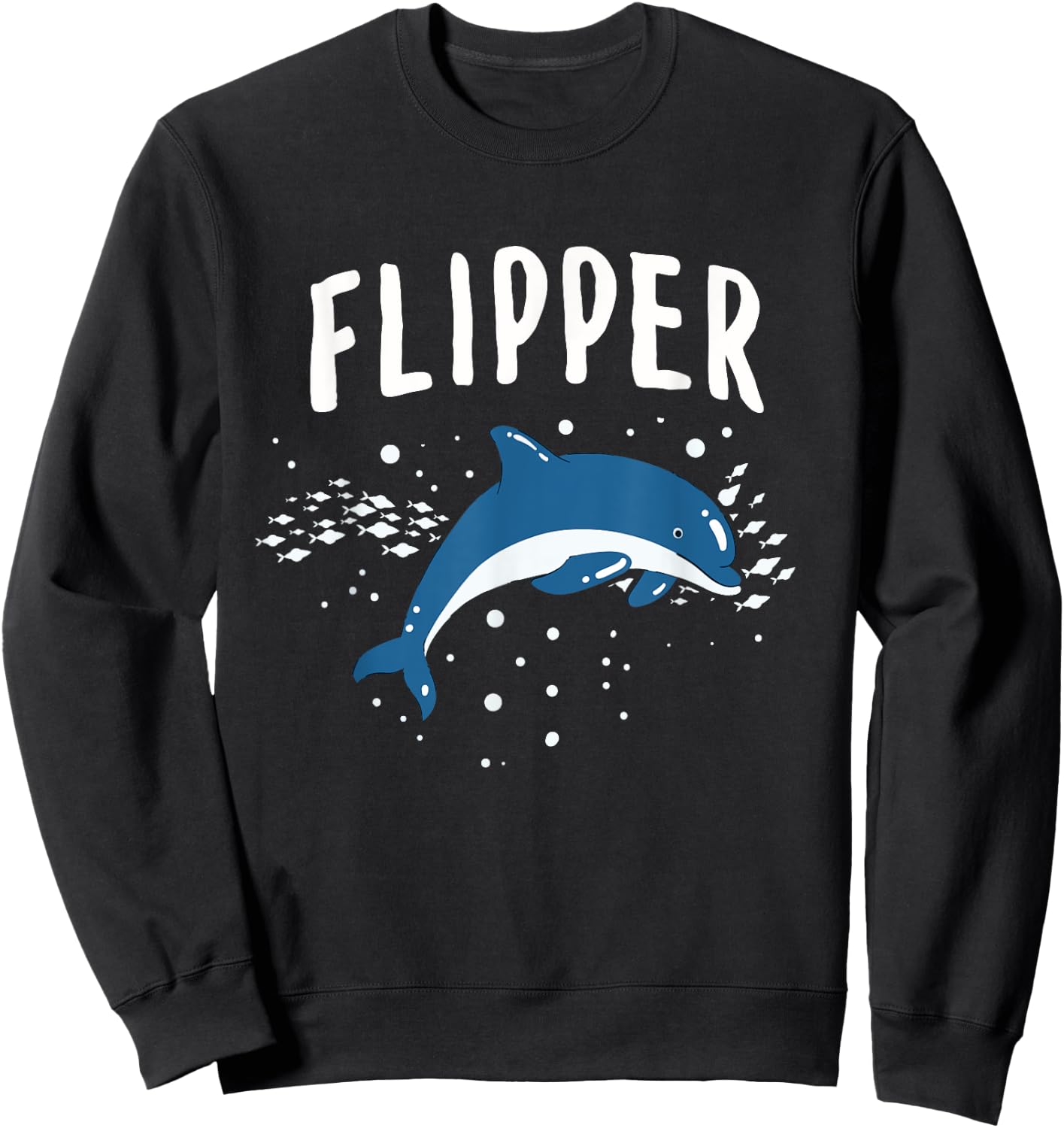 Dolphin Cuddly Toy Shark Fish Dolphinarium Whale Sweatshirt - Sweatshirt | Black