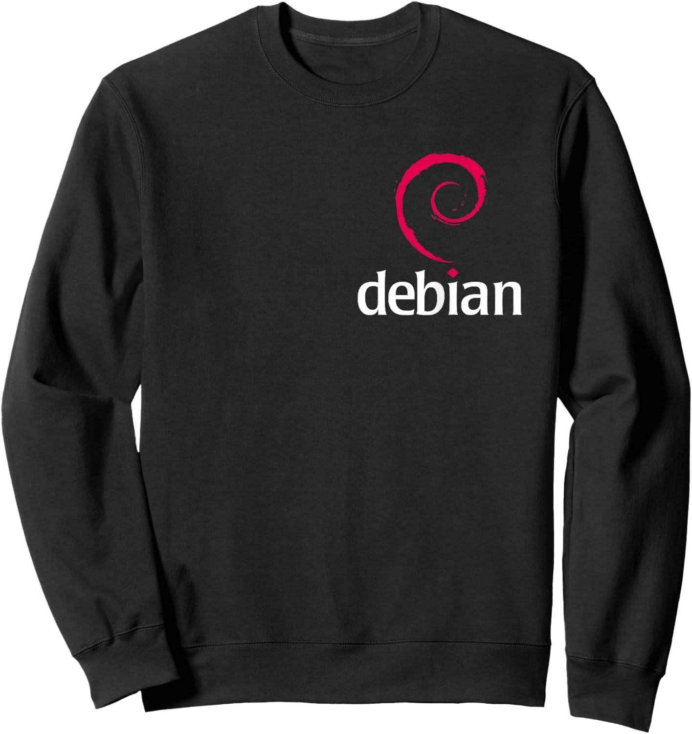 Linux Debian lovers Spiral Logo Open Source Os Sweatshirt - Sweatshirt | Black