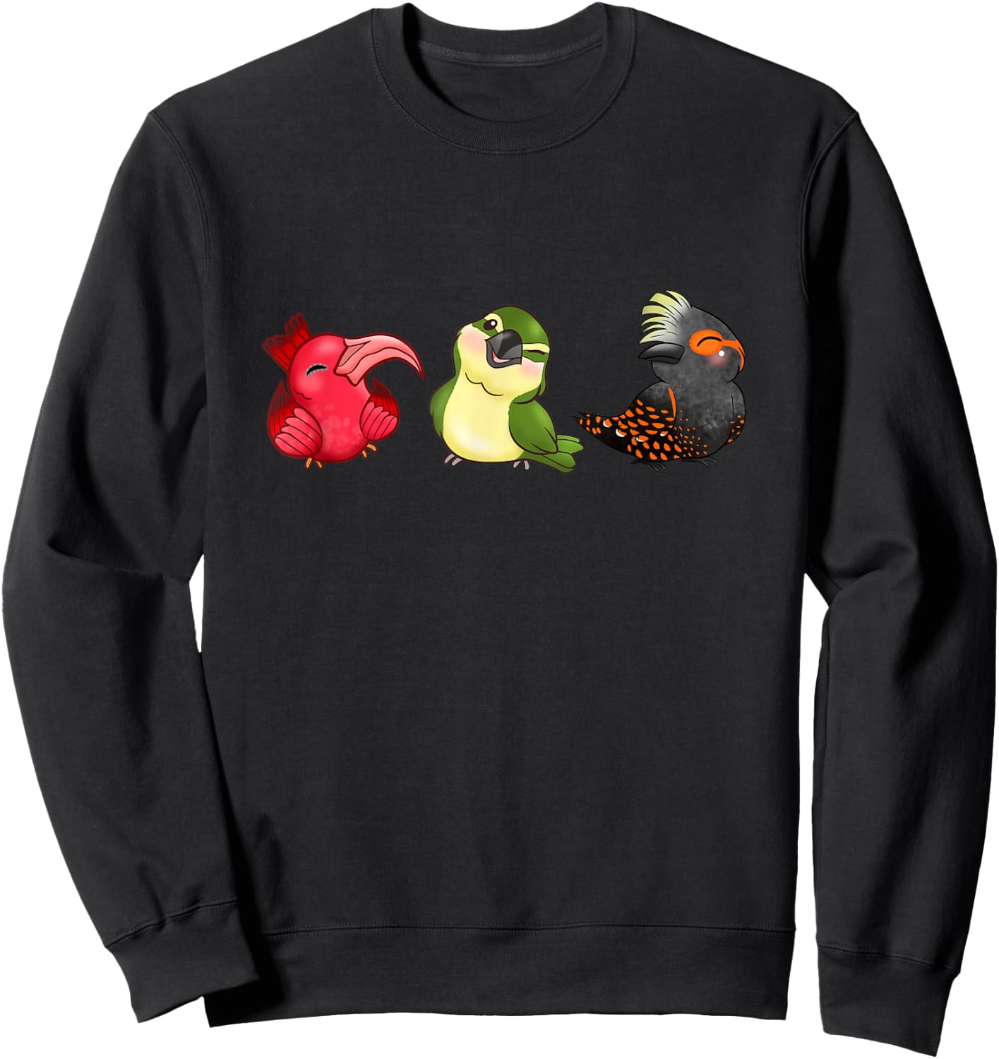 Cute Native Hawaiian Birds Sweatshirt - Sweatshirt | Black