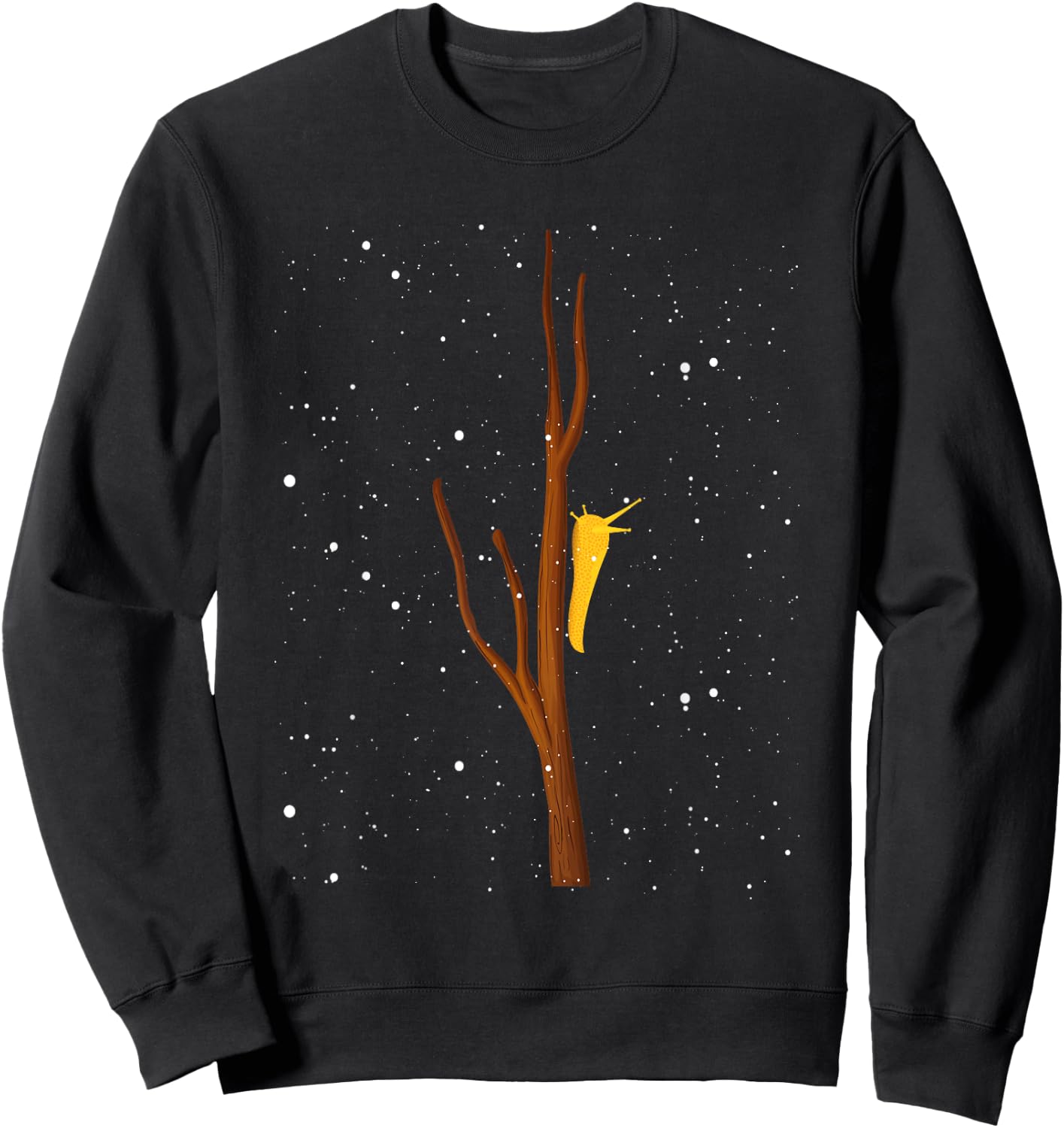 Banana Slug Pacific Banana Slug Fan Black Snug Fit - Spotted Banana Slug Species Climbing Slug - Small - Modern Animal Print - Christmas, Halloween Sweatshirt - Sweatshirt | Black