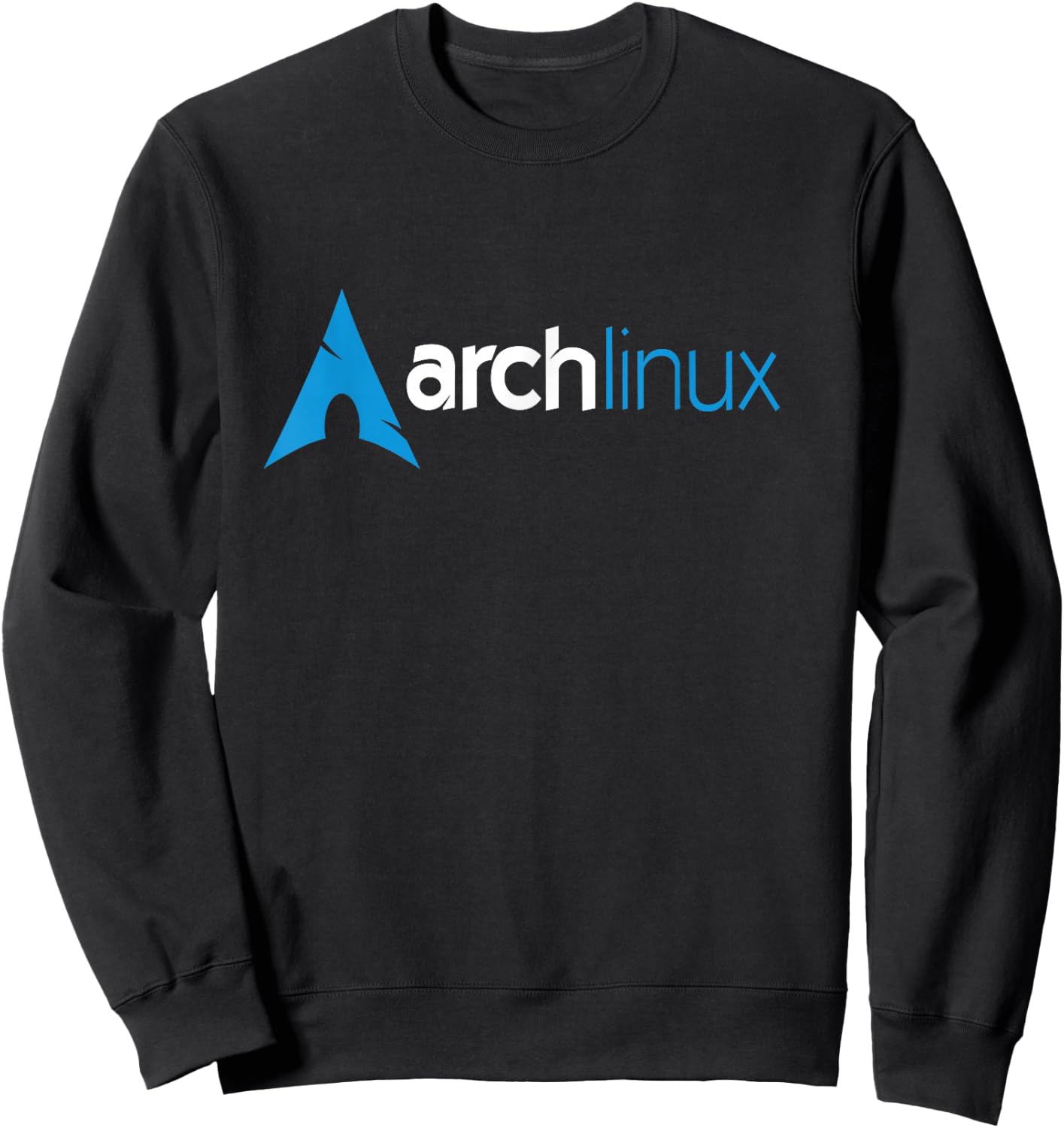 Arch Linux Lover Light Tagline and Blue Logo Sweatshirt - Sweatshirt | Black
