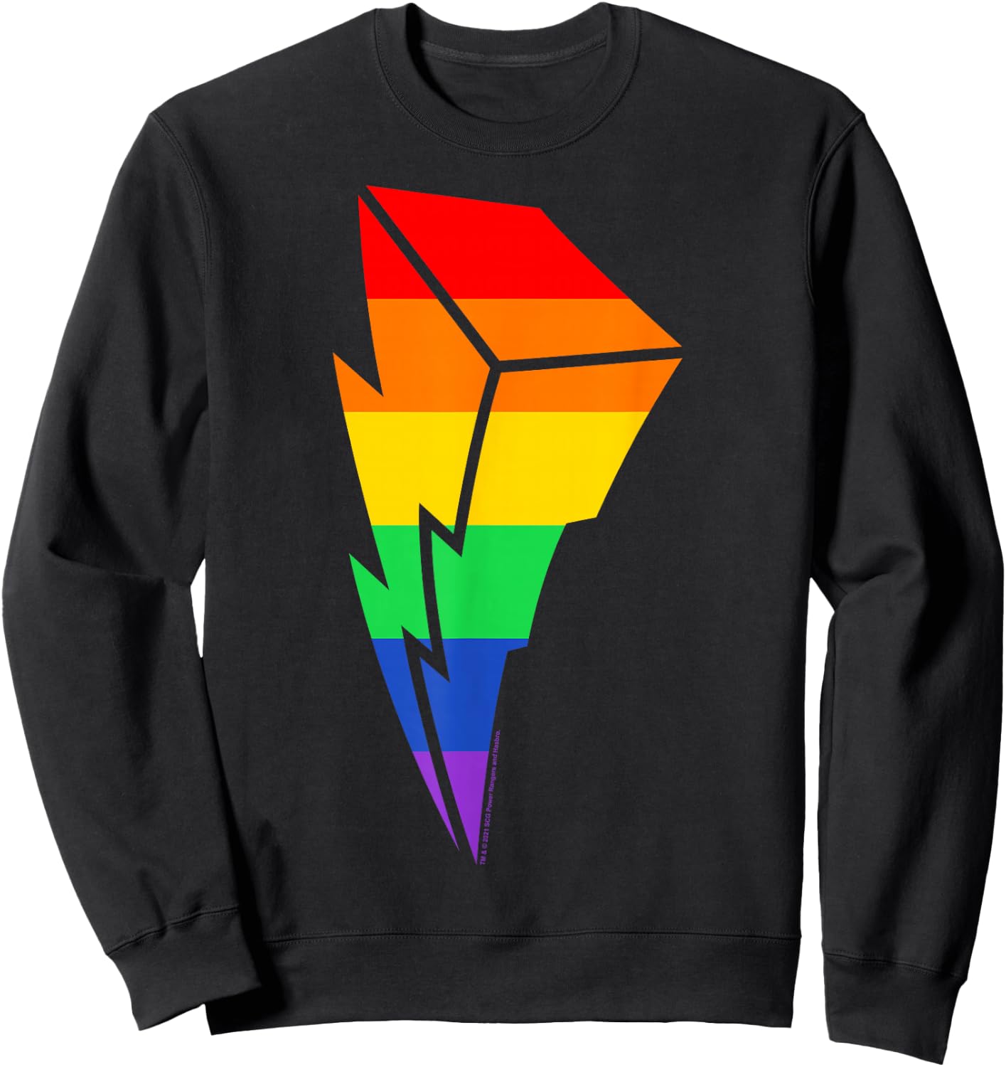 Power Rangers Pride Bolt Rainbow Sweatshirt - Sweatshirt | Black