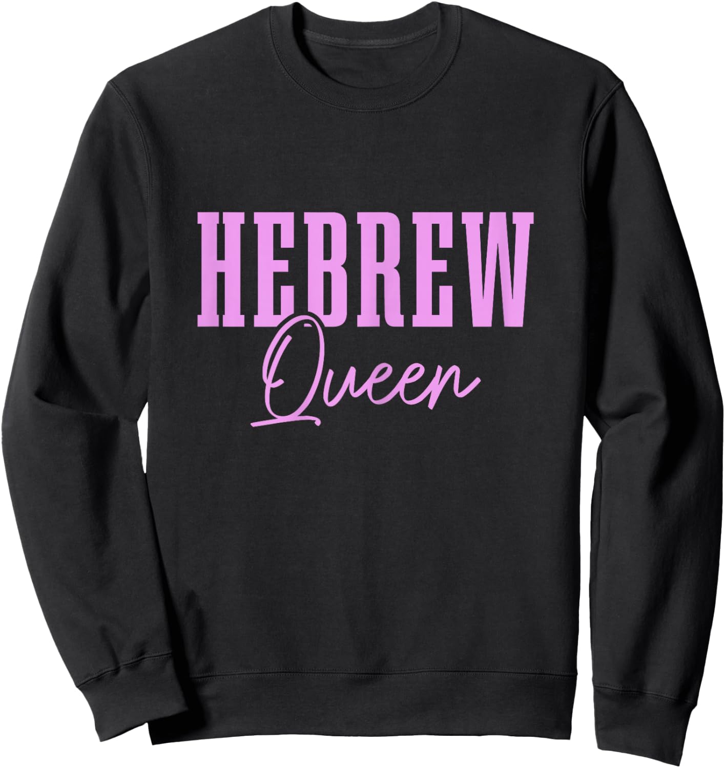Hebrew Israelite Clothing Women's Jewish Cultural , Black, X-Small, Short Sleeve, , Classic Fit, Pull On Sweatshirt - Sweatshirt | Black