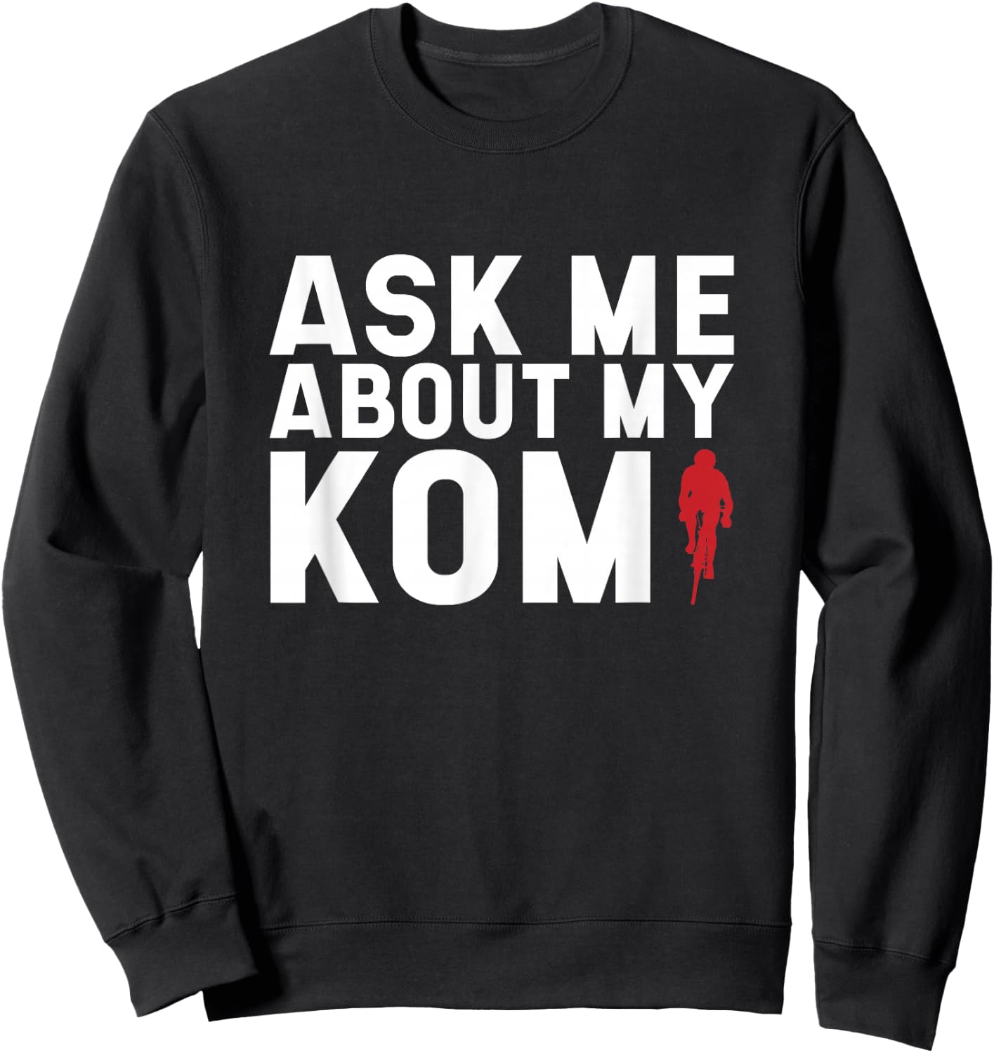 King Of Mountains KOM Road Bike Jersey Men's Road Cyclist Sweatshirt - Sweatshirt | Black